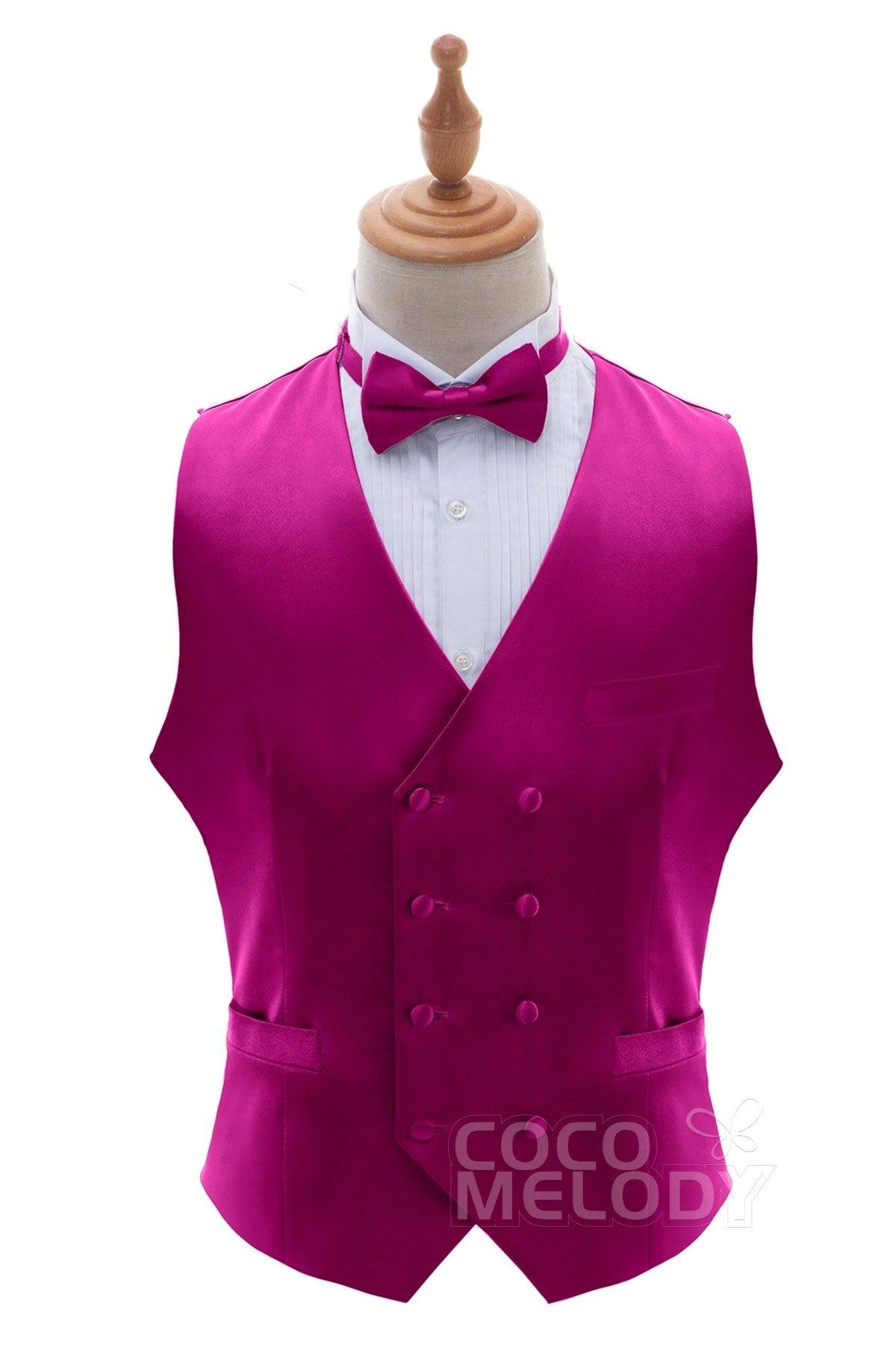 Men's Elastic Silk Like Satin Vests CZ170021 - COCOMELODY