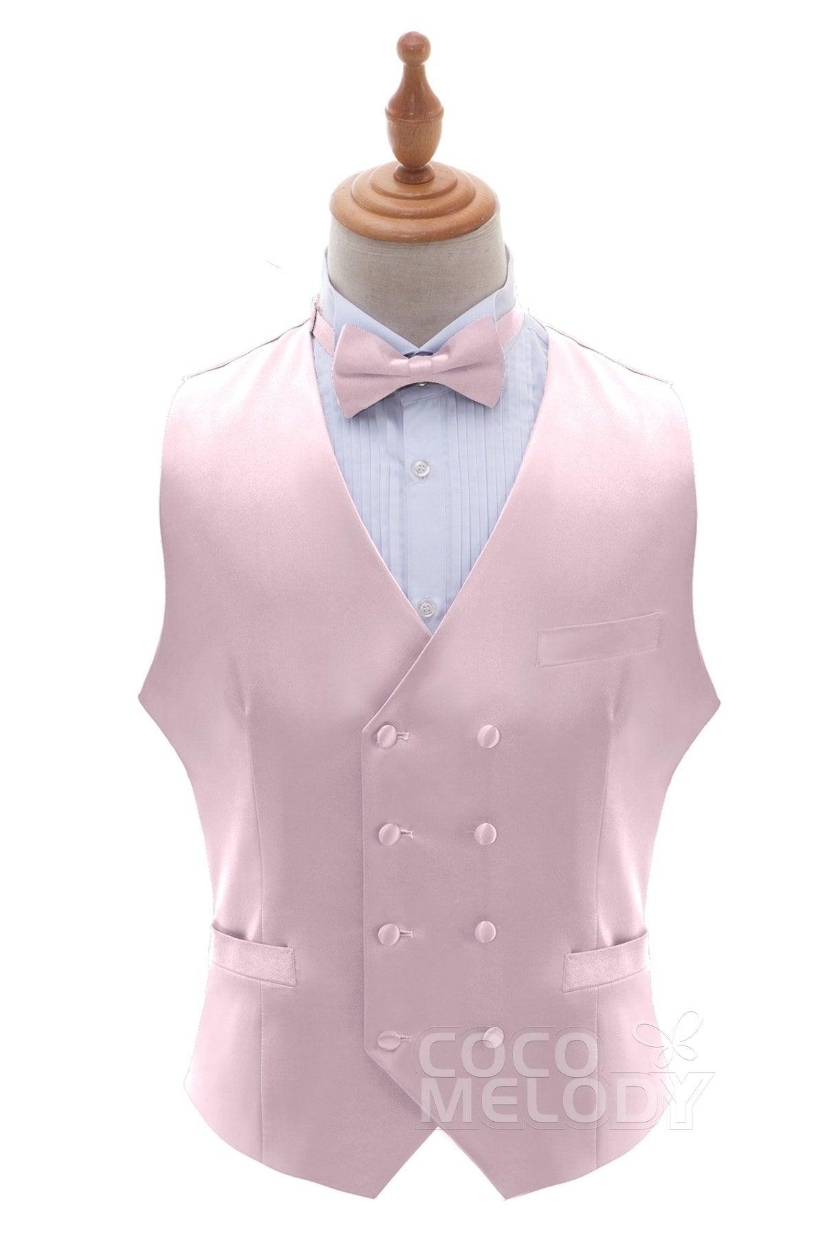 Men's Elastic Silk Like Satin Vests CZ170021 - COCOMELODY