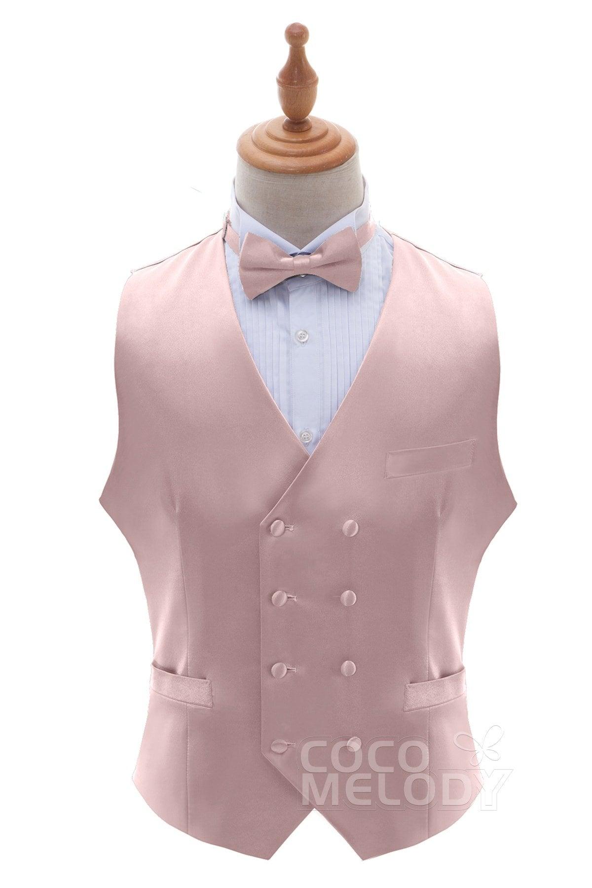 Men's Elastic Silk Like Satin Vests CZ170021 - COCOMELODY