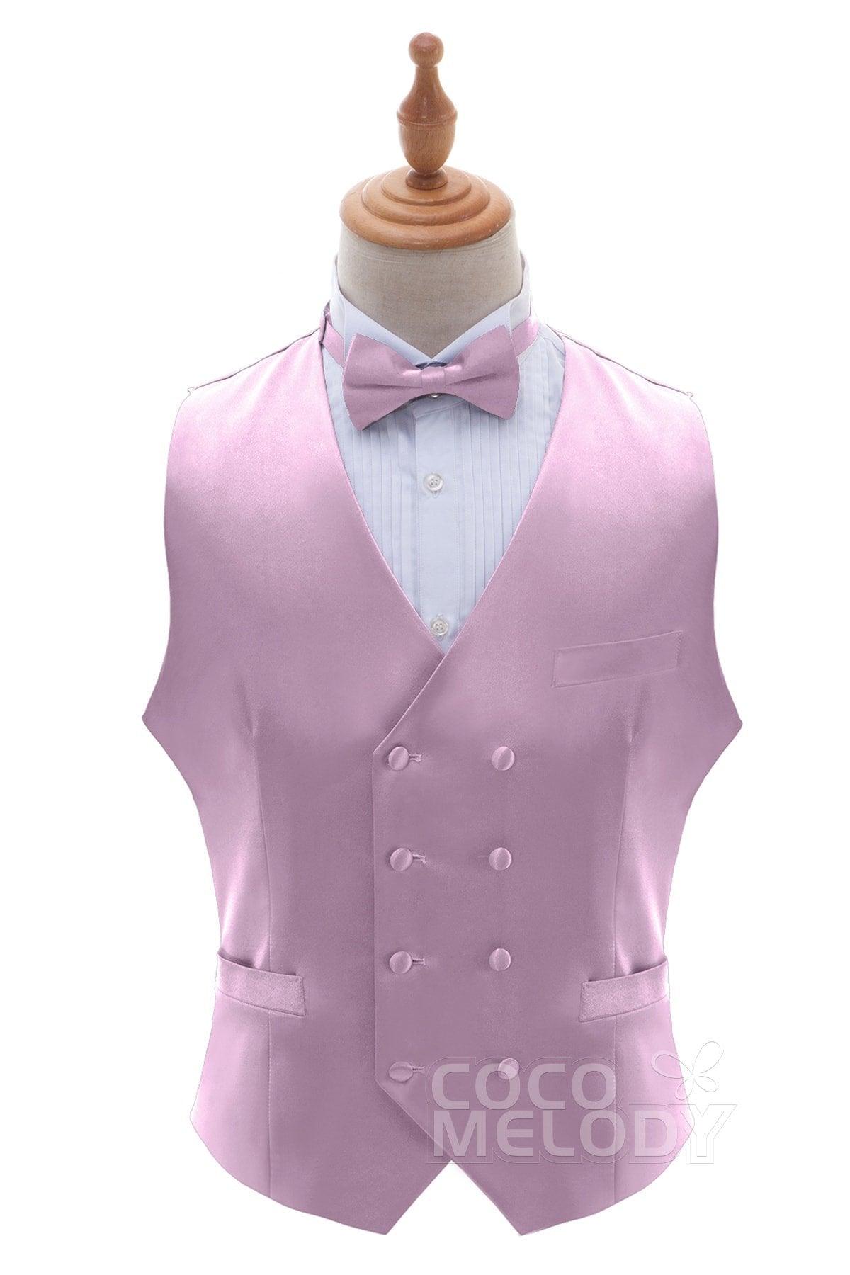 Men's Elastic Silk Like Satin Vests CZ170021 - COCOMELODY