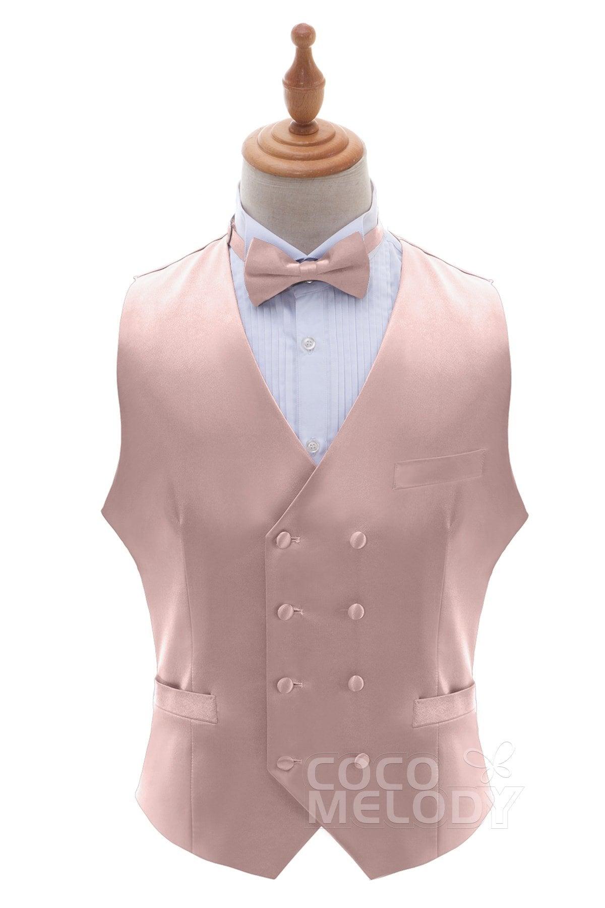 Men's Elastic Silk Like Satin Vests CZ170021 - COCOMELODY