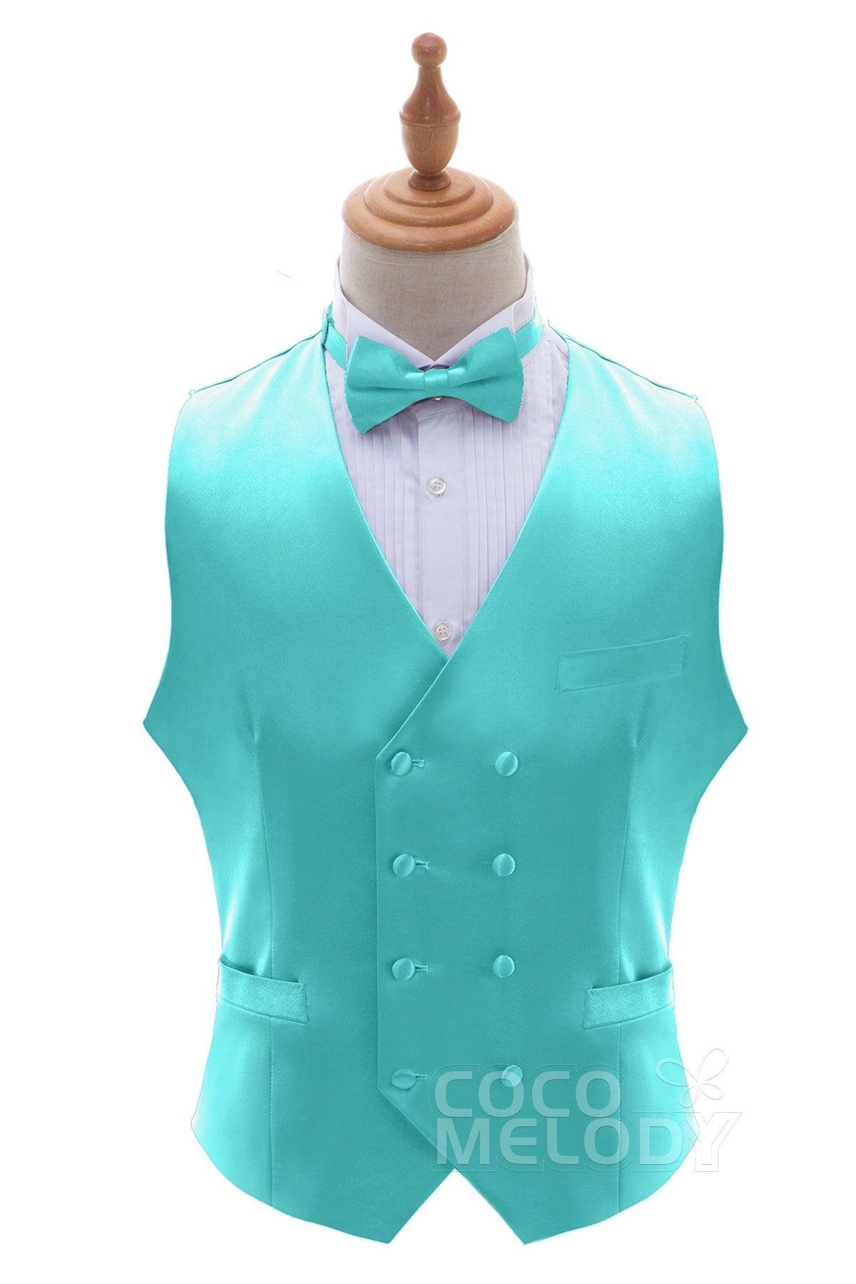 Men's Elastic Silk Like Satin Vests CZ170021 - COCOMELODY