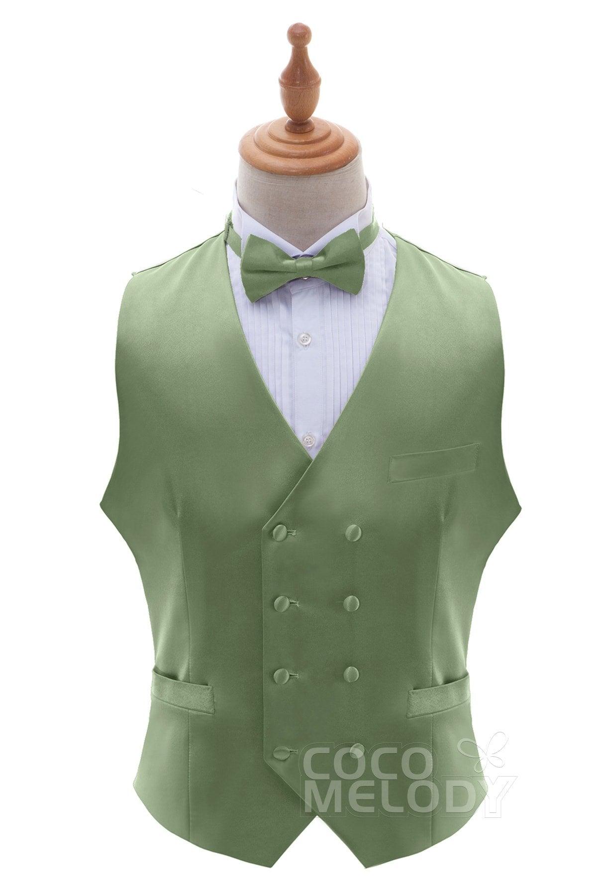 Men's Elastic Silk Like Satin Vests CZ170021 - COCOMELODY