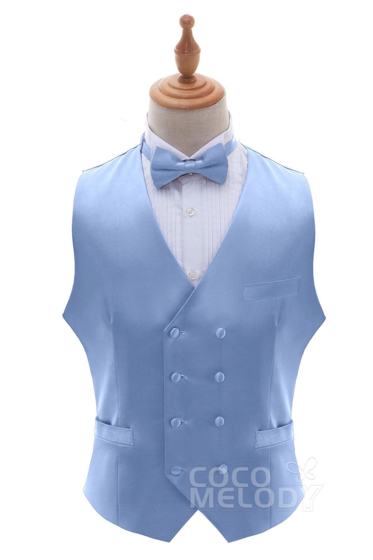Men's Elastic Silk Like Satin Vests CZ170021 - COCOMELODY