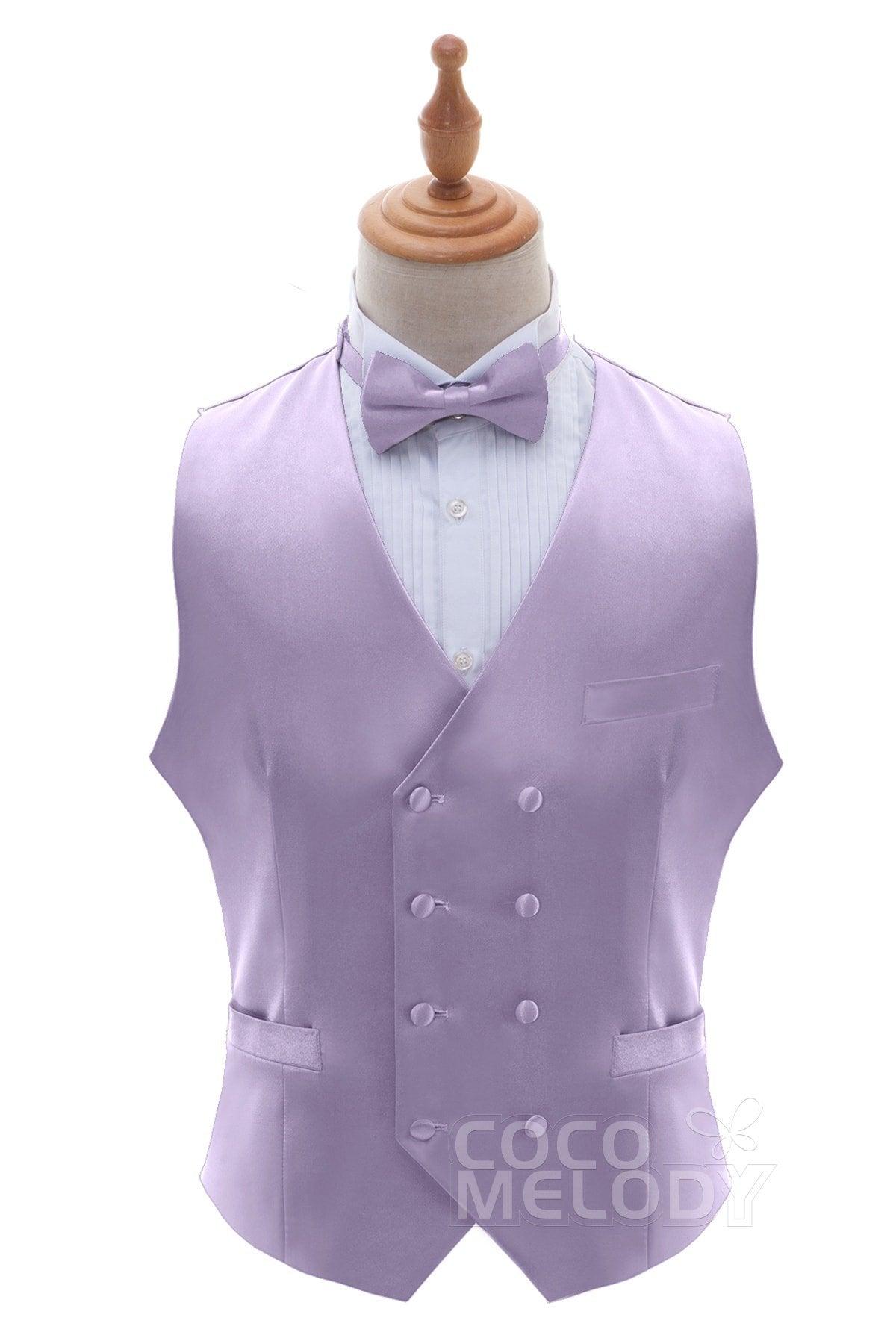 Men's Elastic Silk Like Satin Vests CZ170021 - COCOMELODY