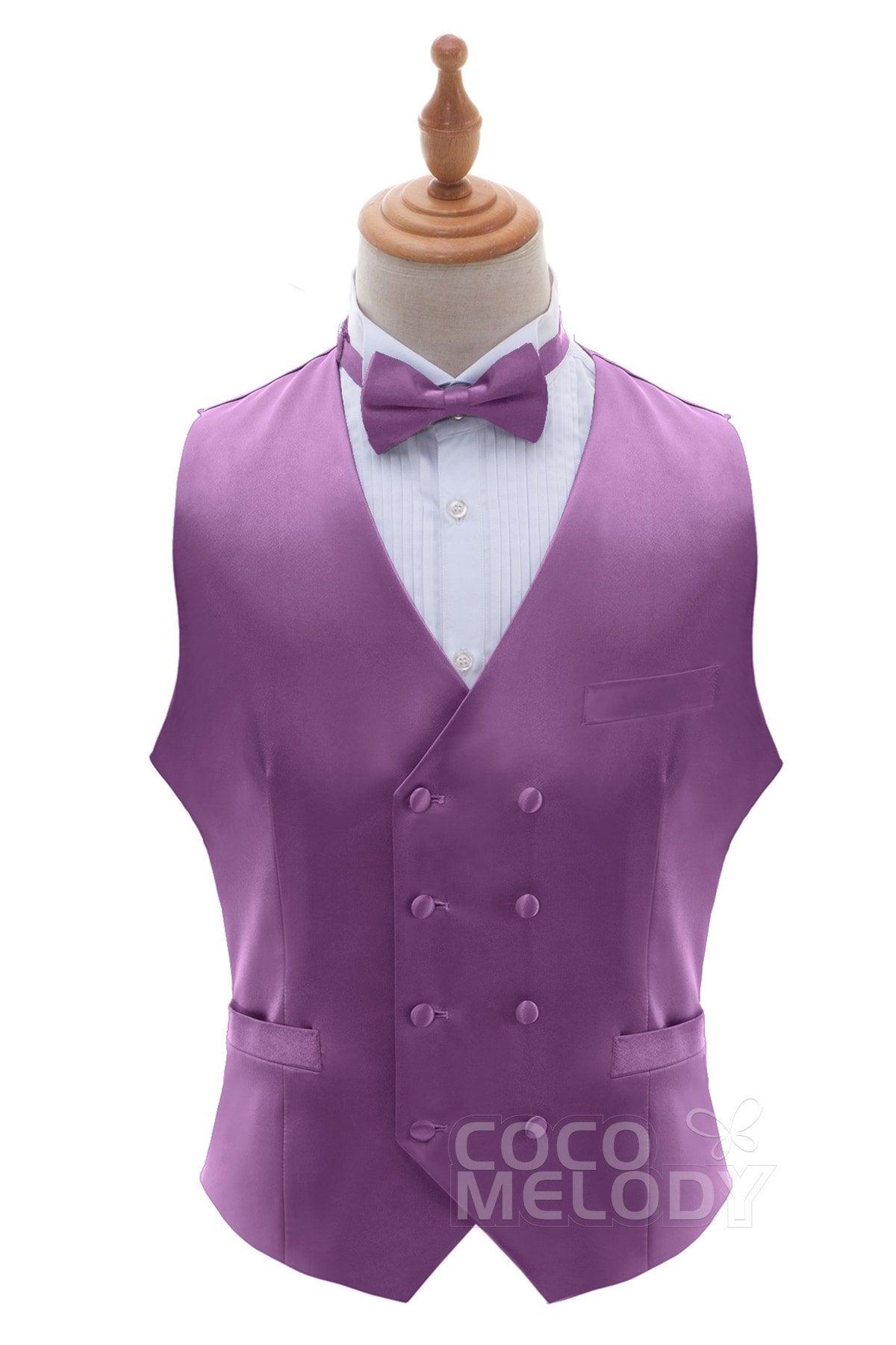 Men's Elastic Silk Like Satin Vests CZ170021 - COCOMELODY