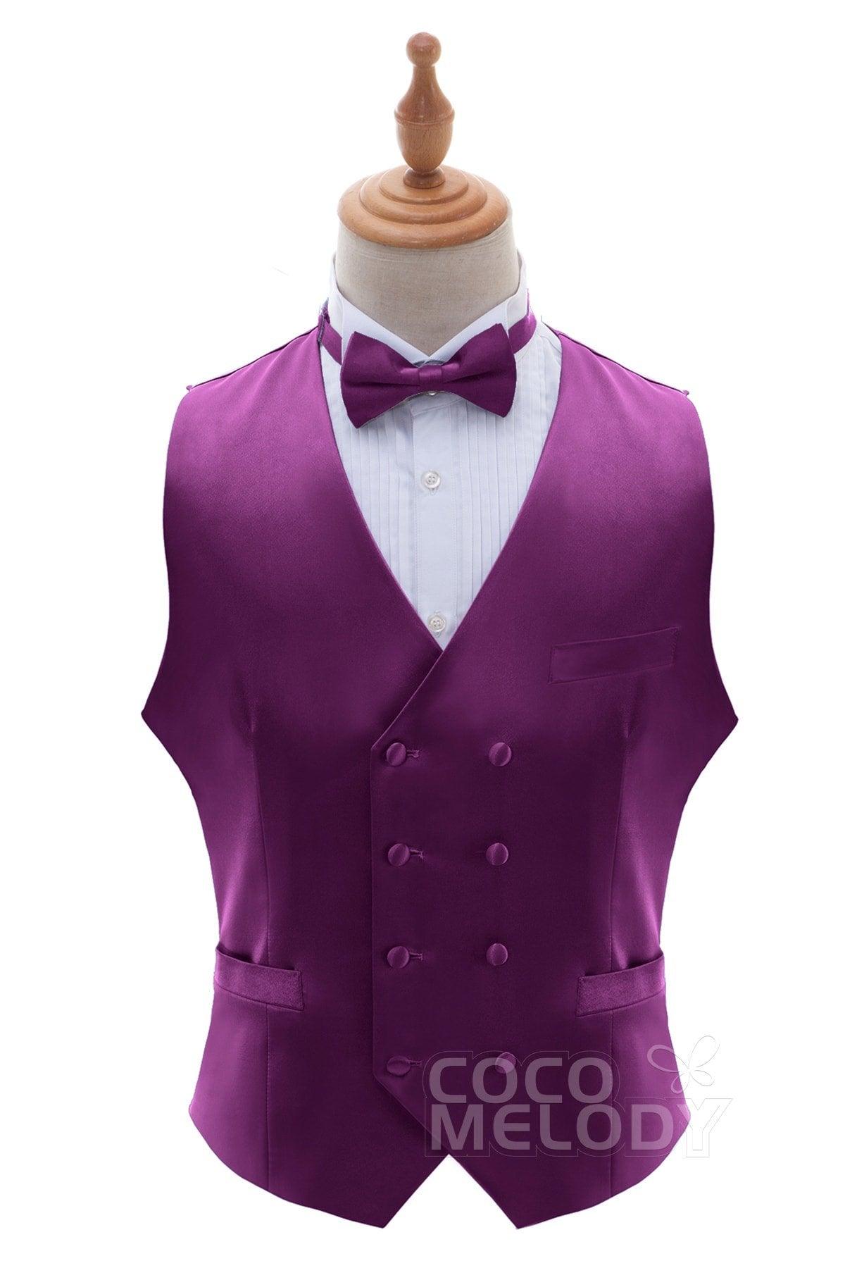 Men's Elastic Silk Like Satin Vests CZ170021 - COCOMELODY