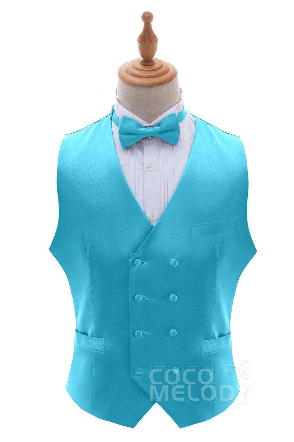 Men's Elastic Silk Like Satin Vests CZ170021 - COCOMELODY