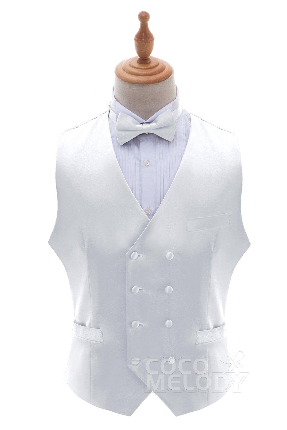 Men's Elastic Silk Like Satin Vests CZ170021 - COCOMELODY