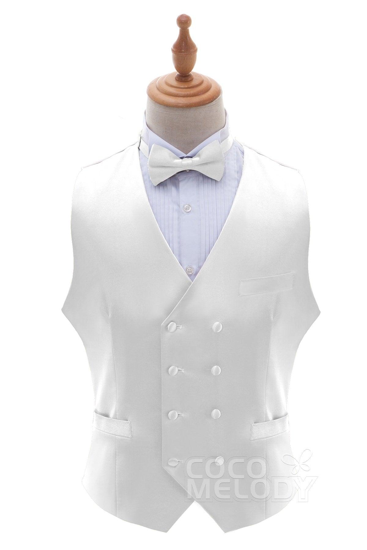 Men's Elastic Silk Like Satin Vests CZ170021 - COCOMELODY