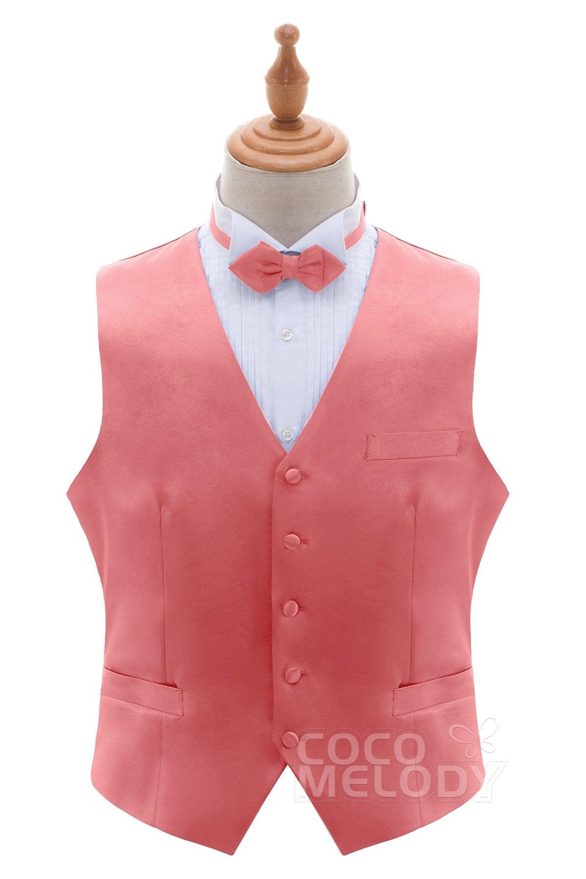 Men's Elastic Silk Like Satin Vests CZ170022 - COCOMELODY