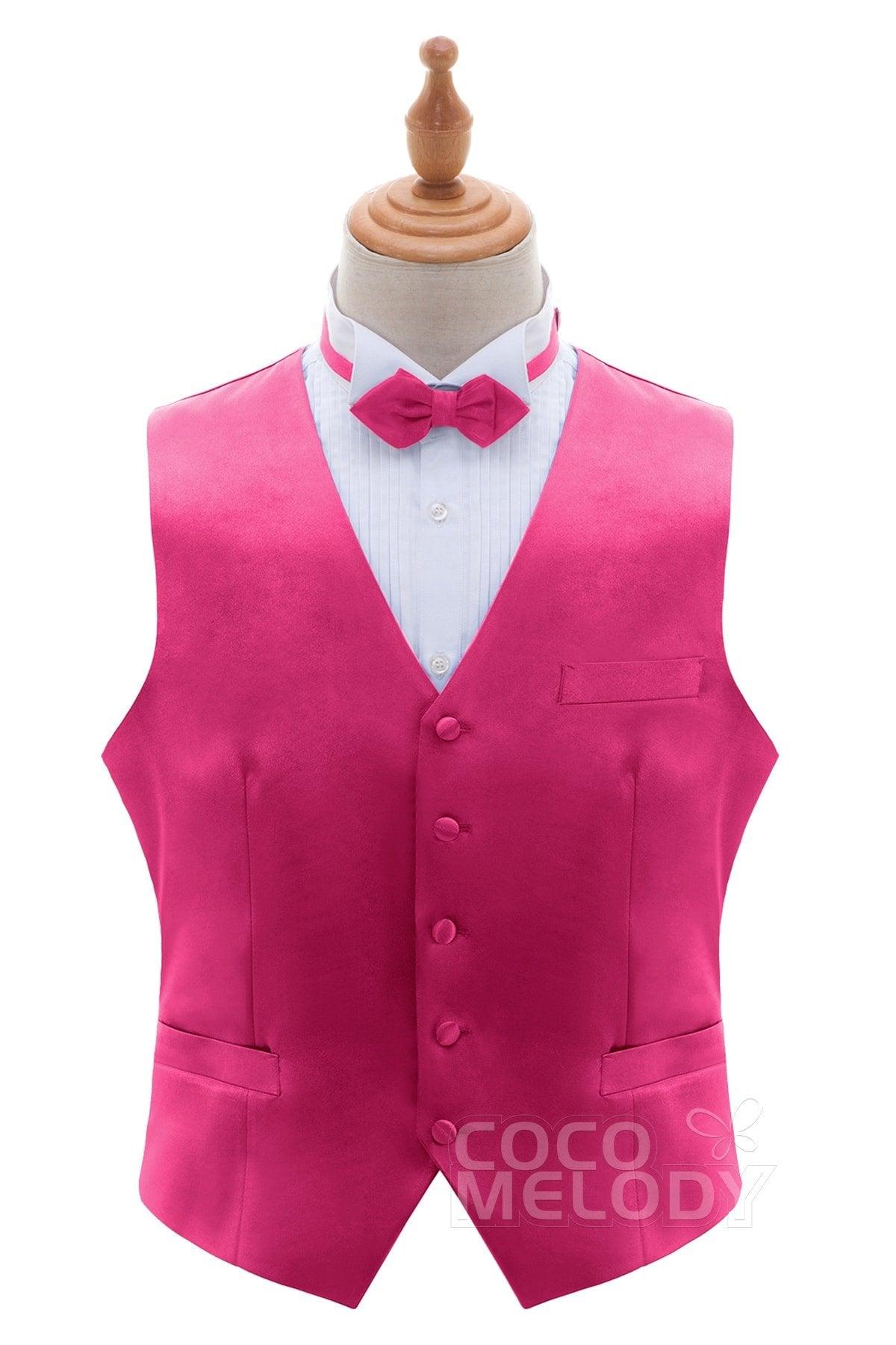 Men's Elastic Silk Like Satin Vests CZ170022 - COCOMELODY