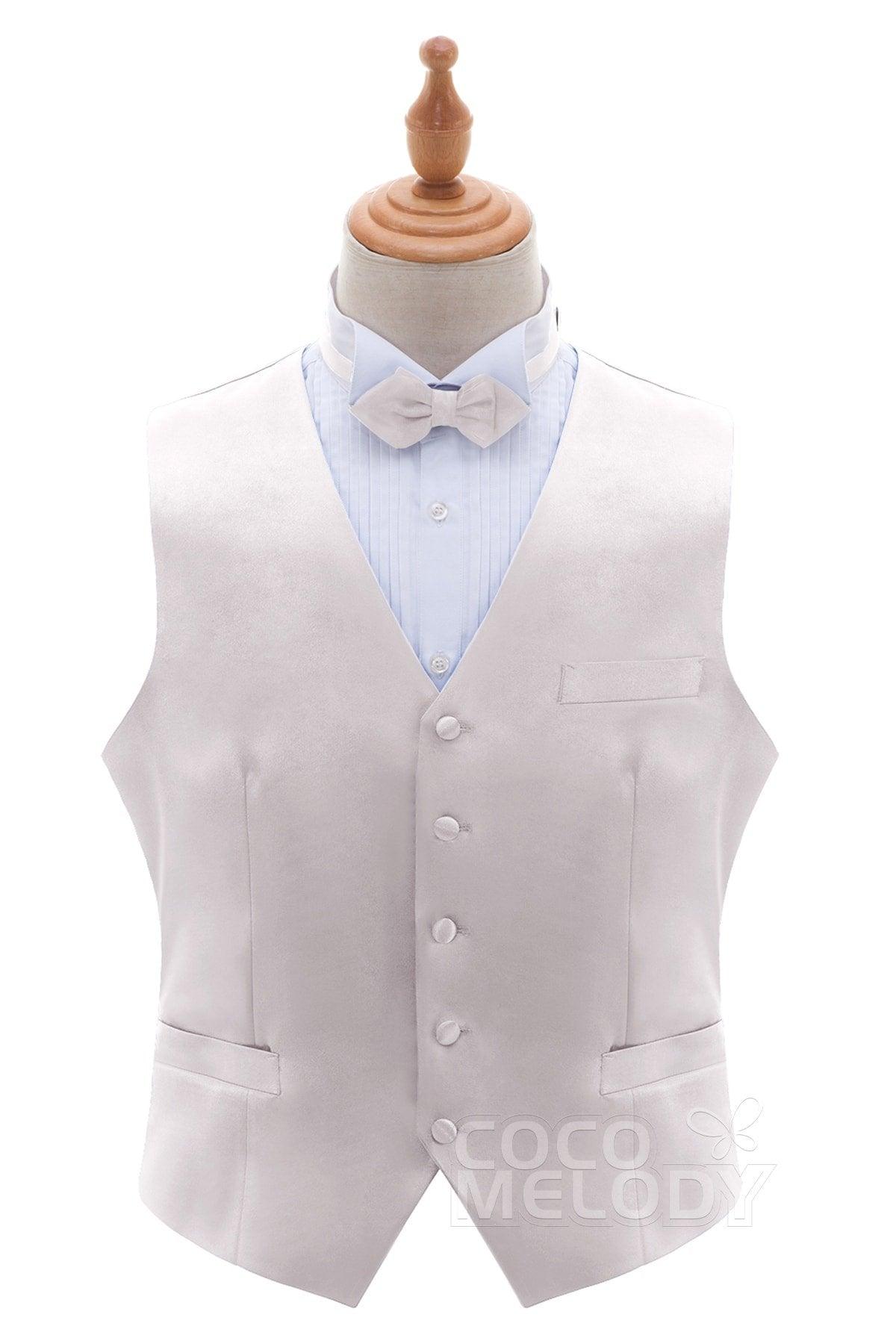 Men's Elastic Silk Like Satin Vests CZ170022 - COCOMELODY