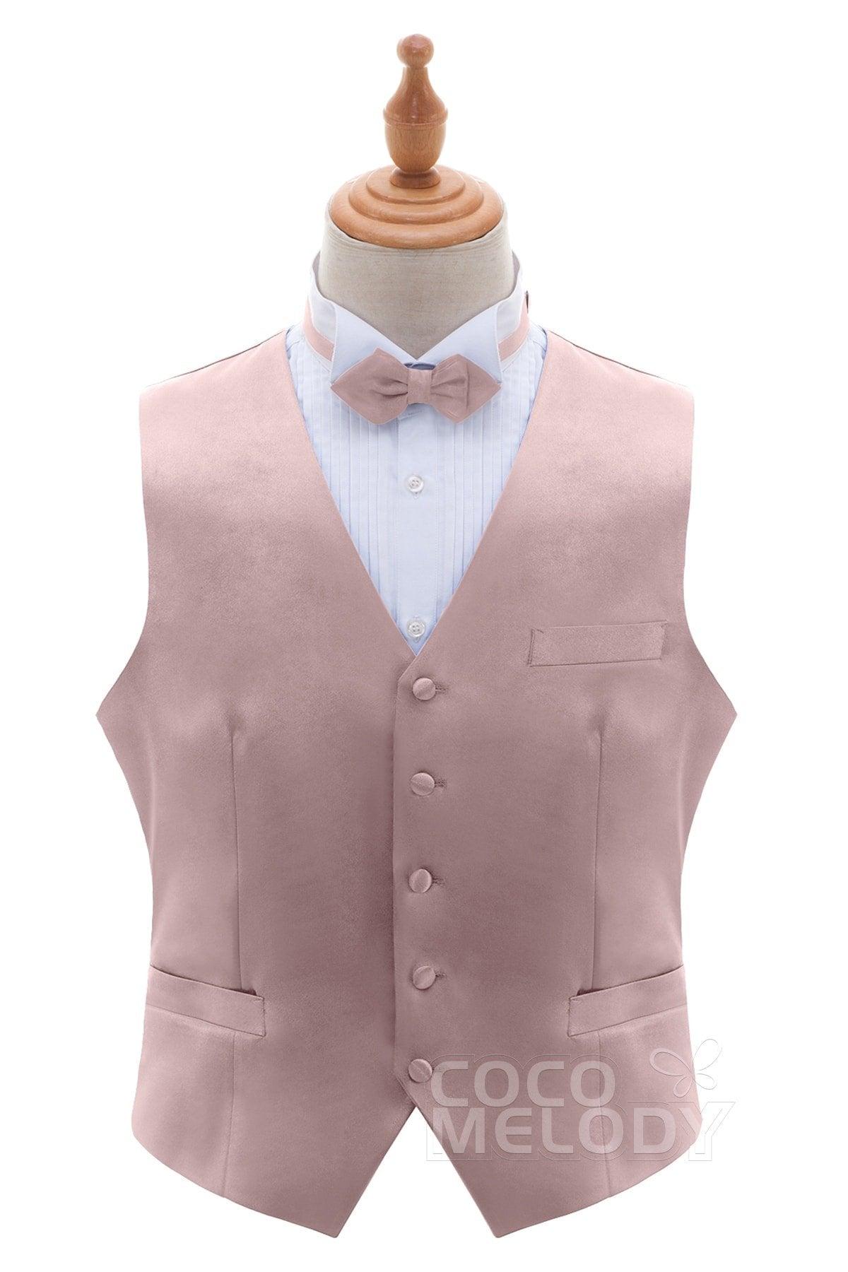 Men's Elastic Silk Like Satin Vests CZ170022 - COCOMELODY
