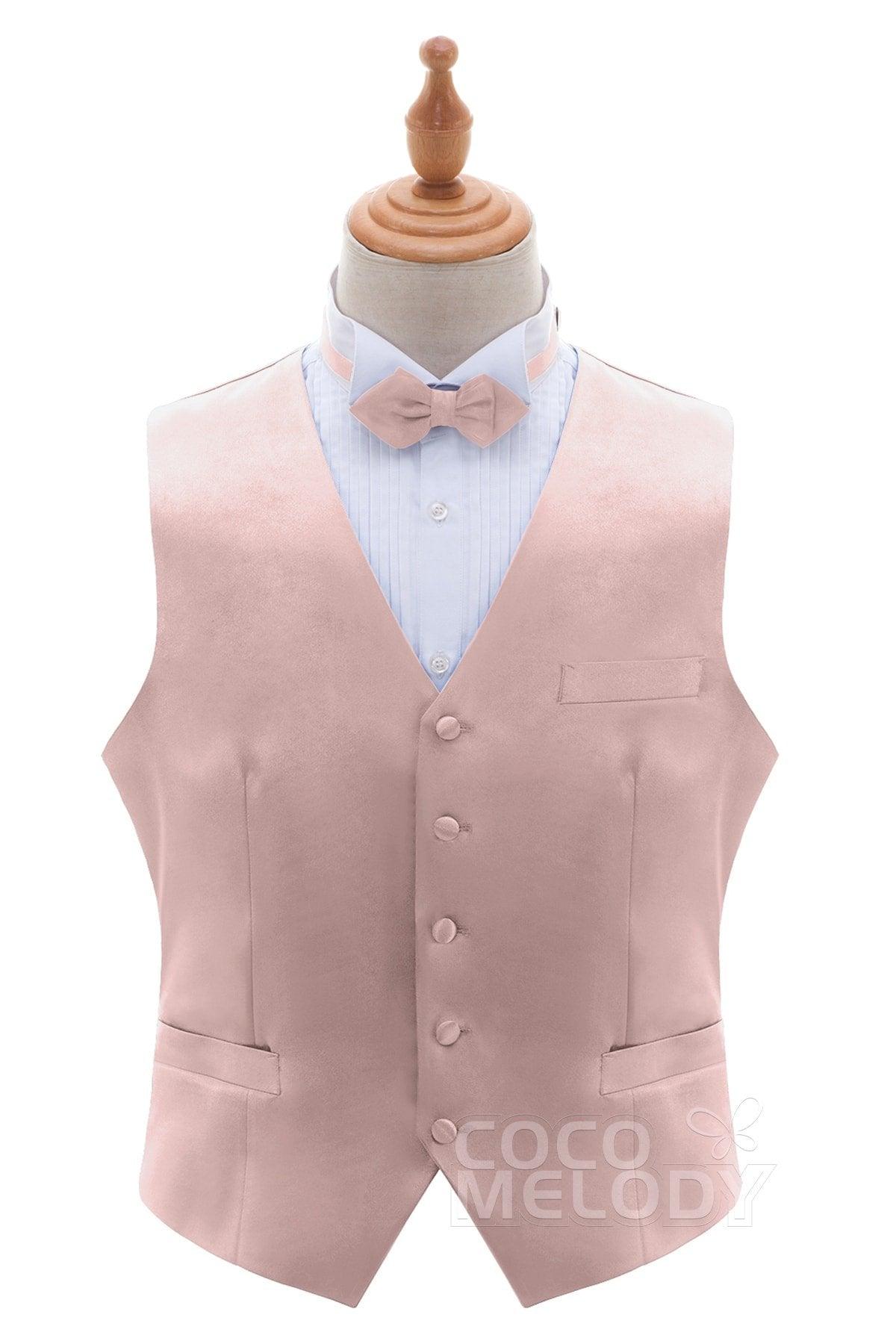 Men's Elastic Silk Like Satin Vests CZ170022 - COCOMELODY