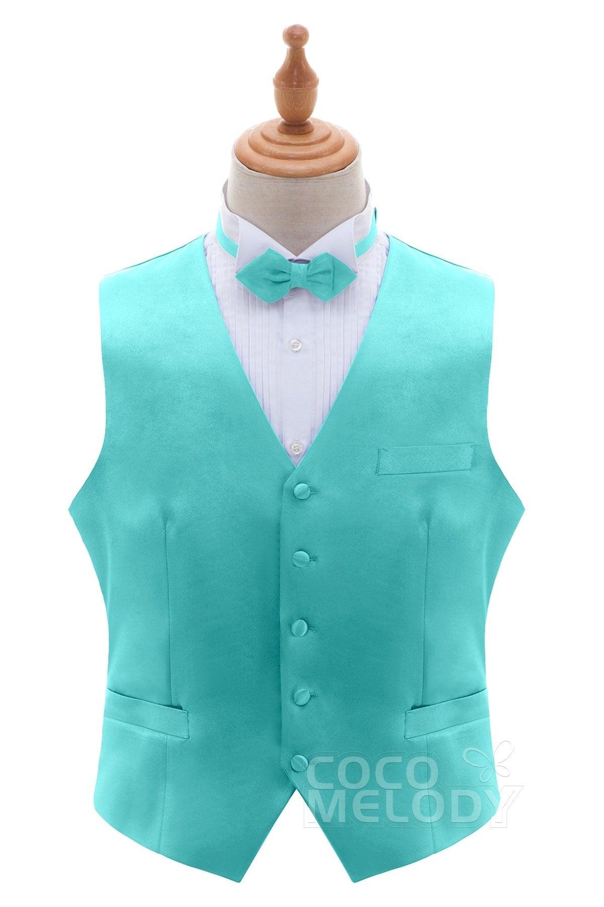Men's Elastic Silk Like Satin Vests CZ170022 - COCOMELODY