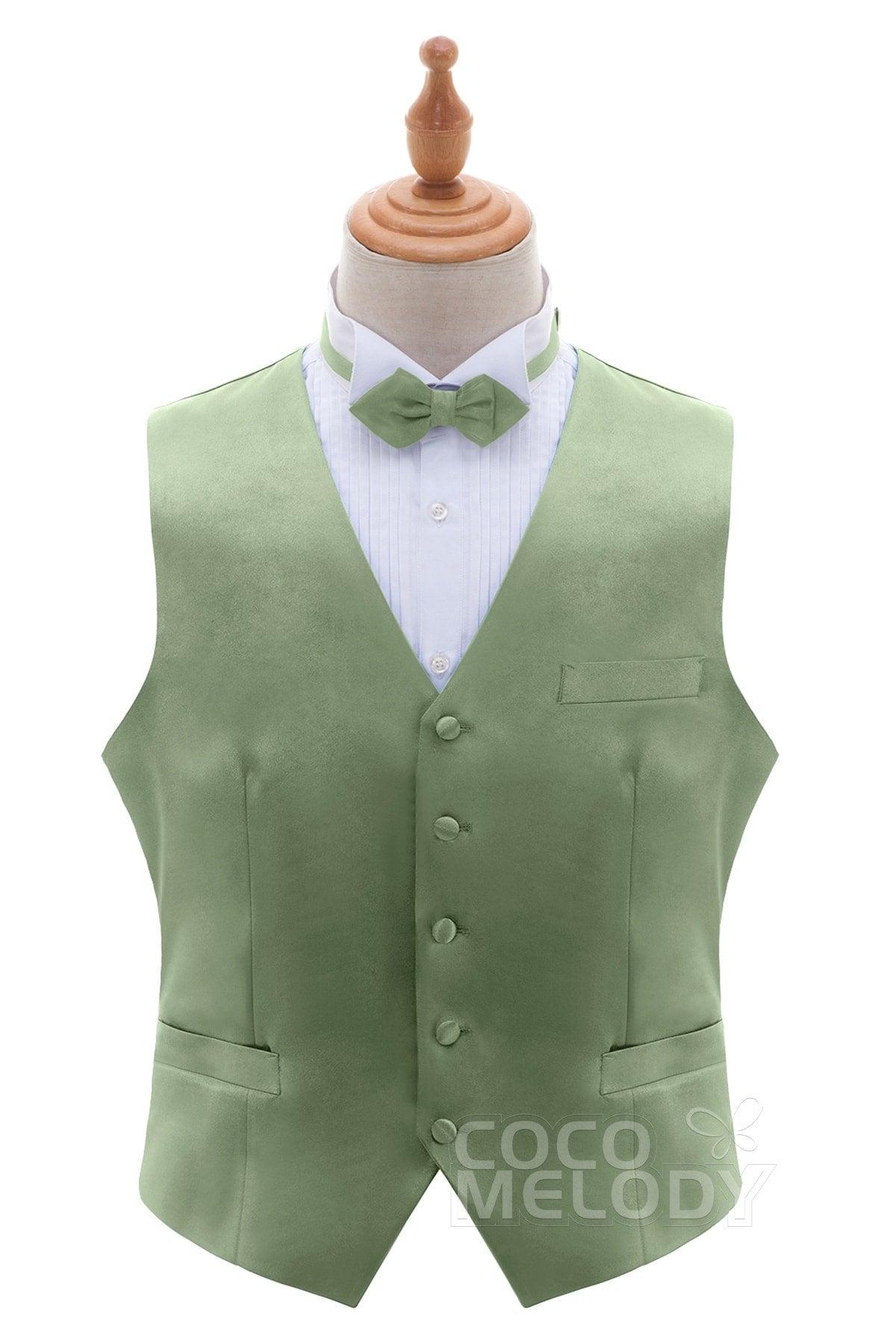 Men's Elastic Silk Like Satin Vests CZ170022 - COCOMELODY