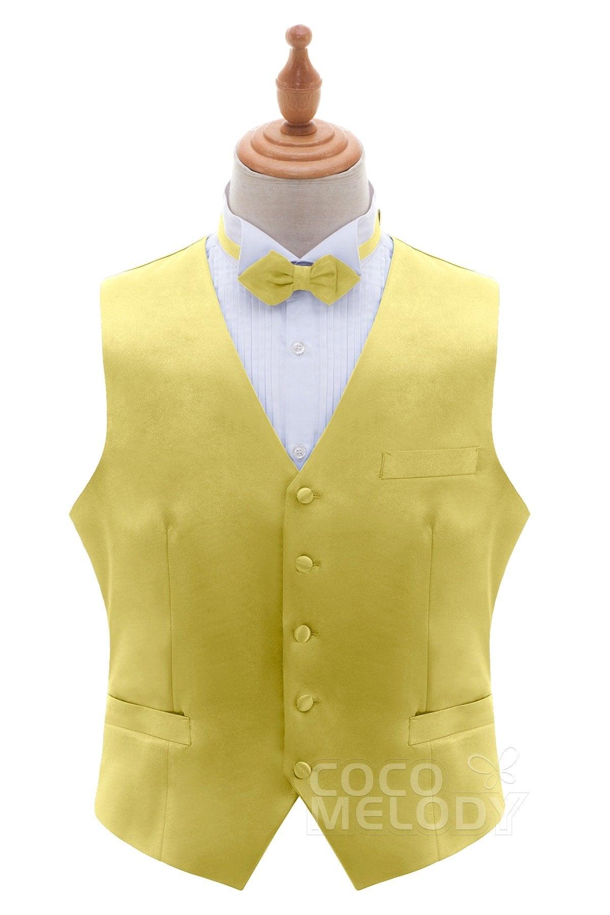 Men's Elastic Silk Like Satin Vests CZ170022 - COCOMELODY
