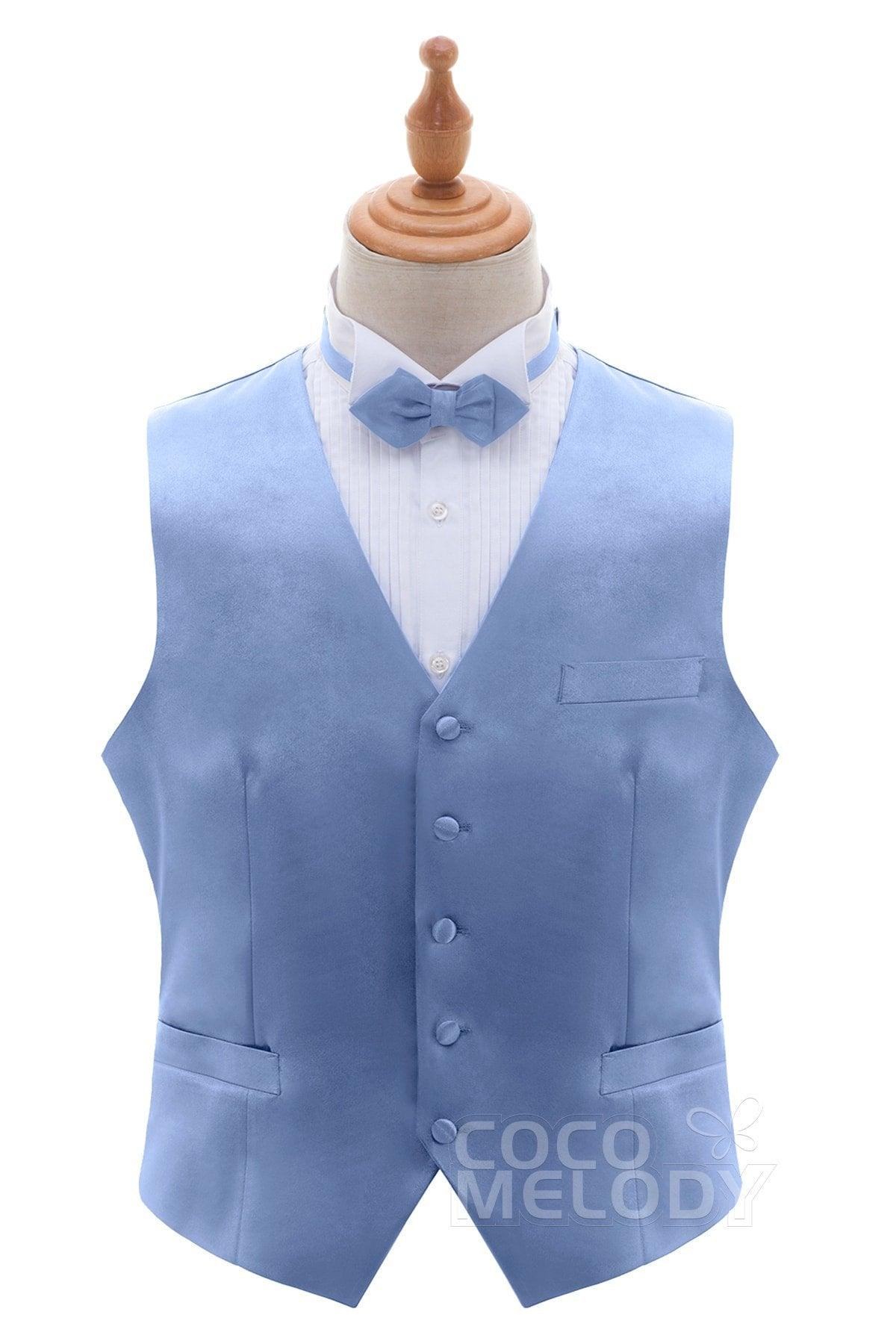 Men's Elastic Silk Like Satin Vests CZ170022 - COCOMELODY