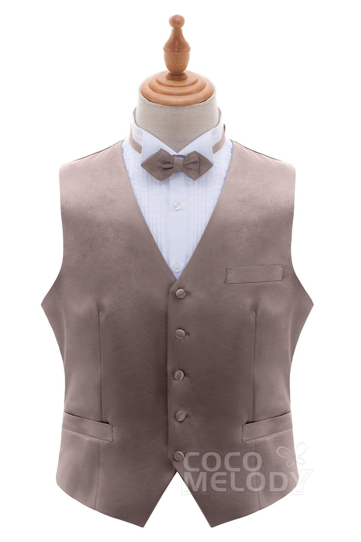 Men's Elastic Silk Like Satin Vests CZ170022 - COCOMELODY