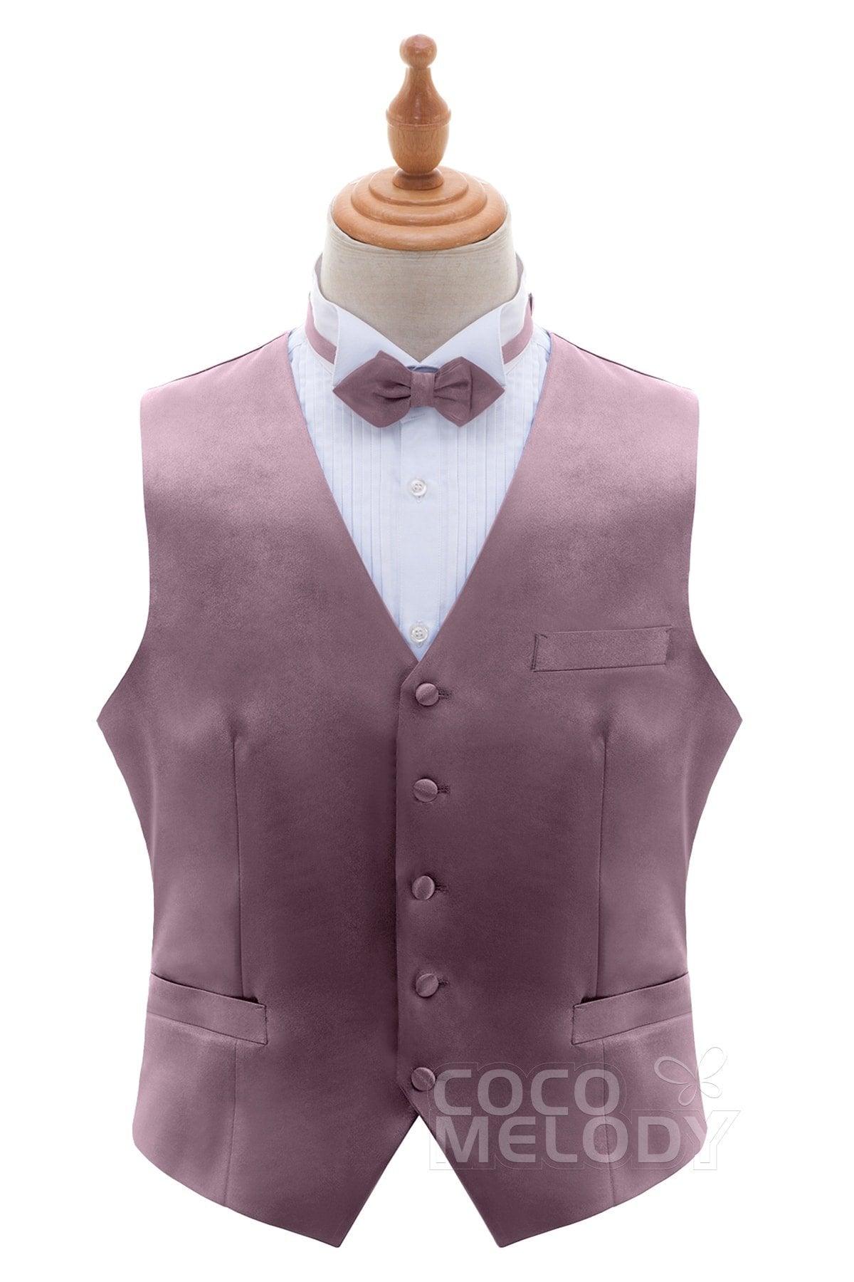 Men's Elastic Silk Like Satin Vests CZ170022 - COCOMELODY