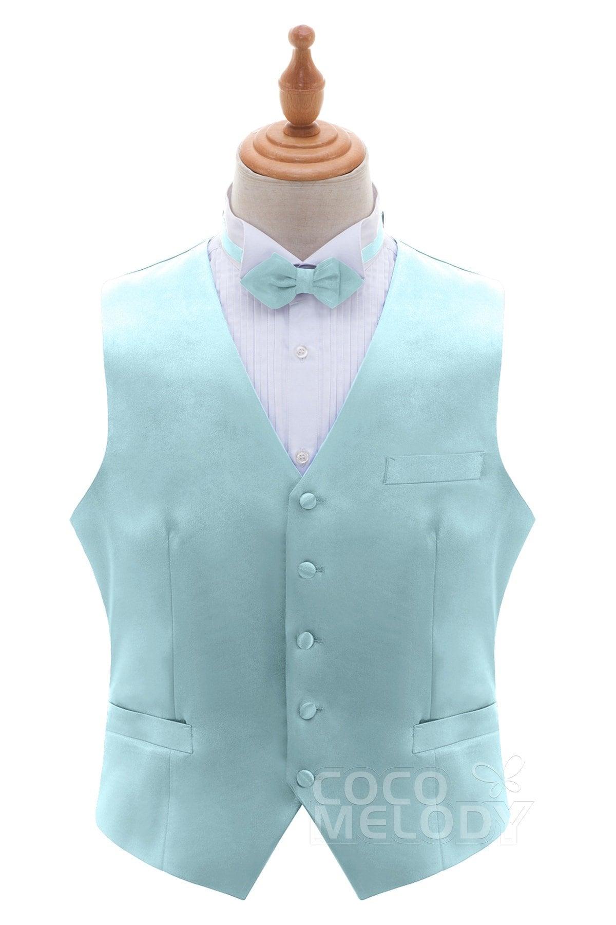 Men's Elastic Silk Like Satin Vests CZ170022 - COCOMELODY