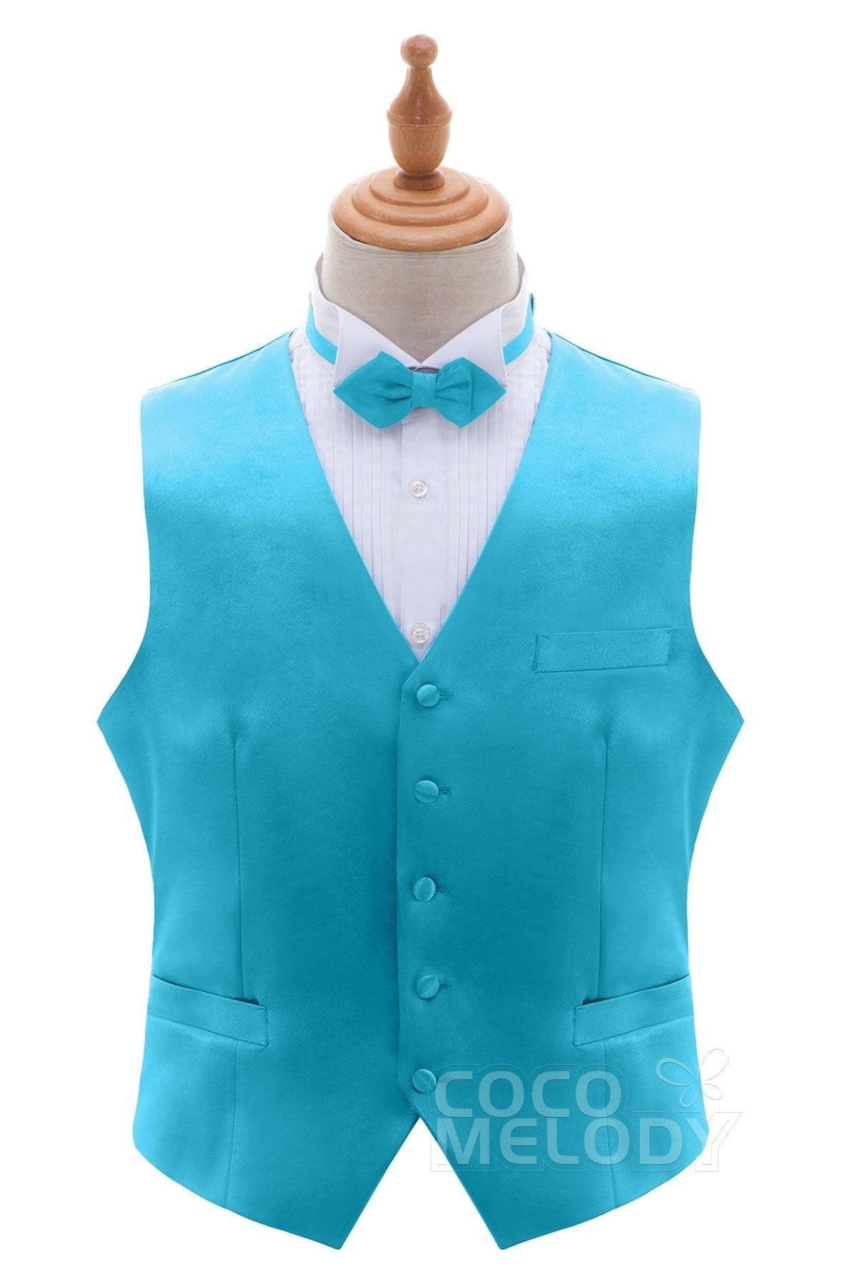 Men's Elastic Silk Like Satin Vests CZ170022 - COCOMELODY