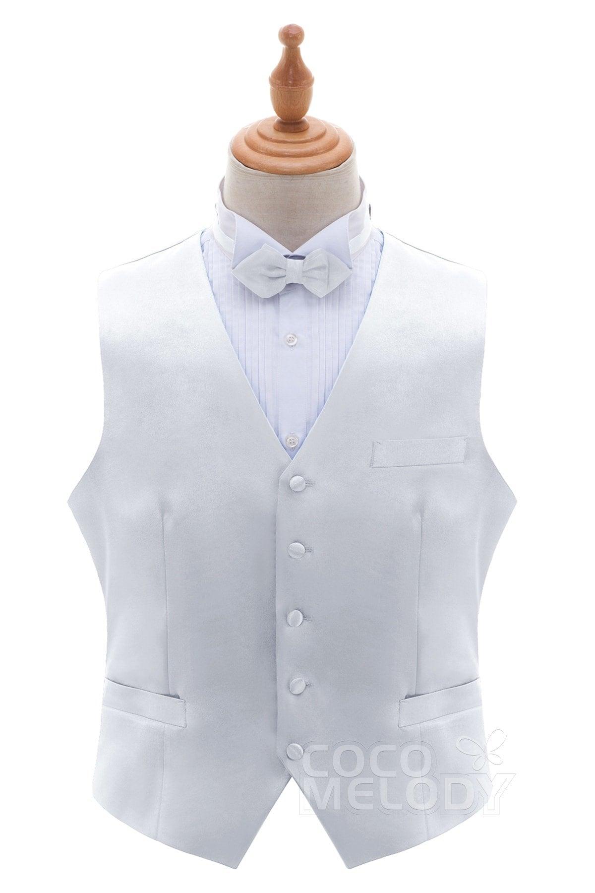Men's Elastic Silk Like Satin Vests CZ170022 - COCOMELODY