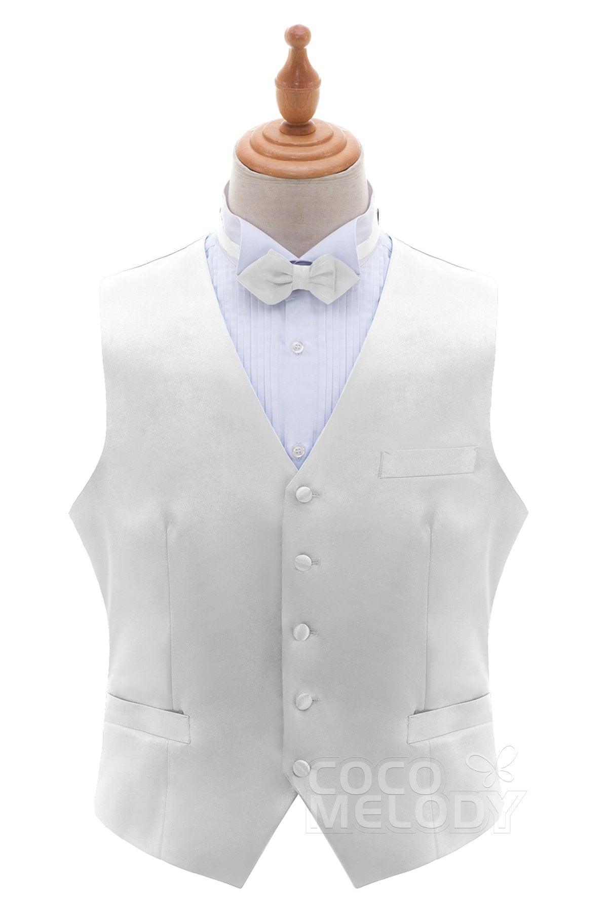 Men's Elastic Silk Like Satin Vests CZ170022 - COCOMELODY