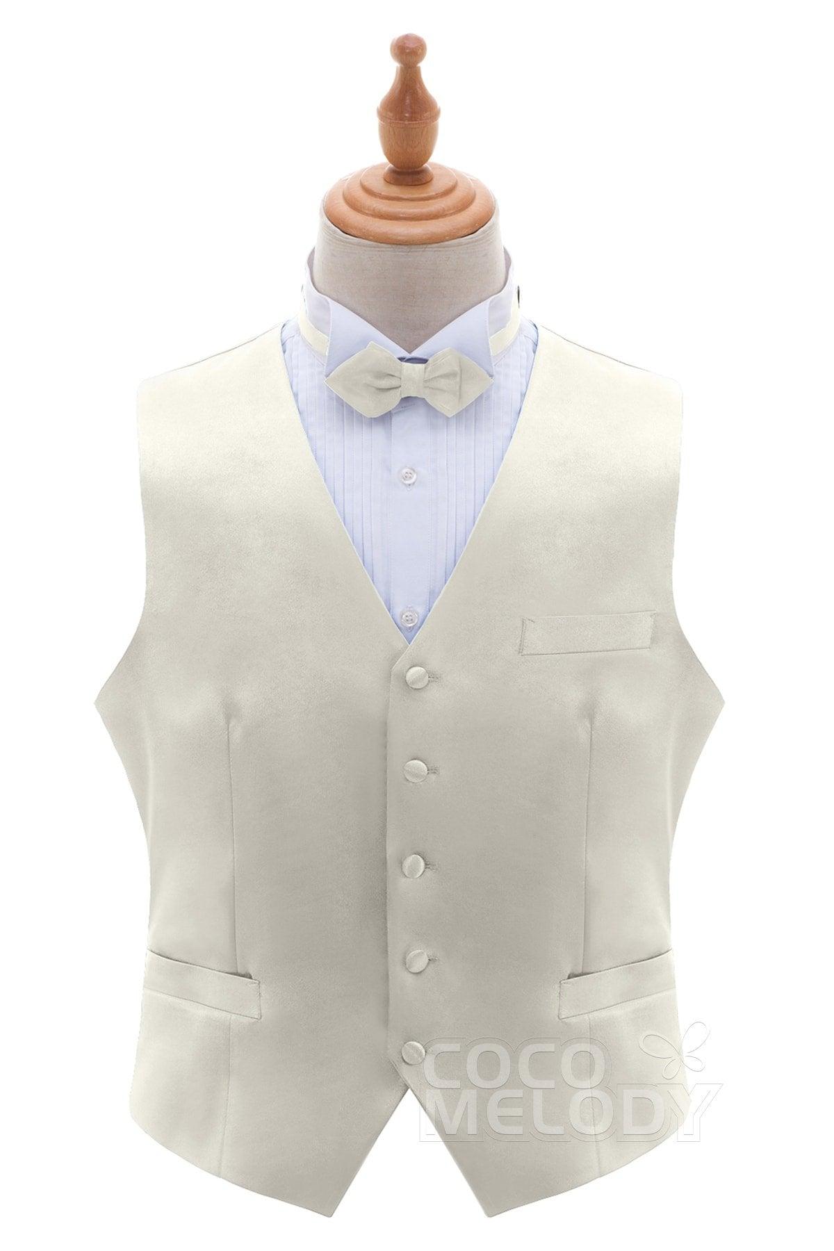 Men's Elastic Silk Like Satin Vests CZ170022 - COCOMELODY