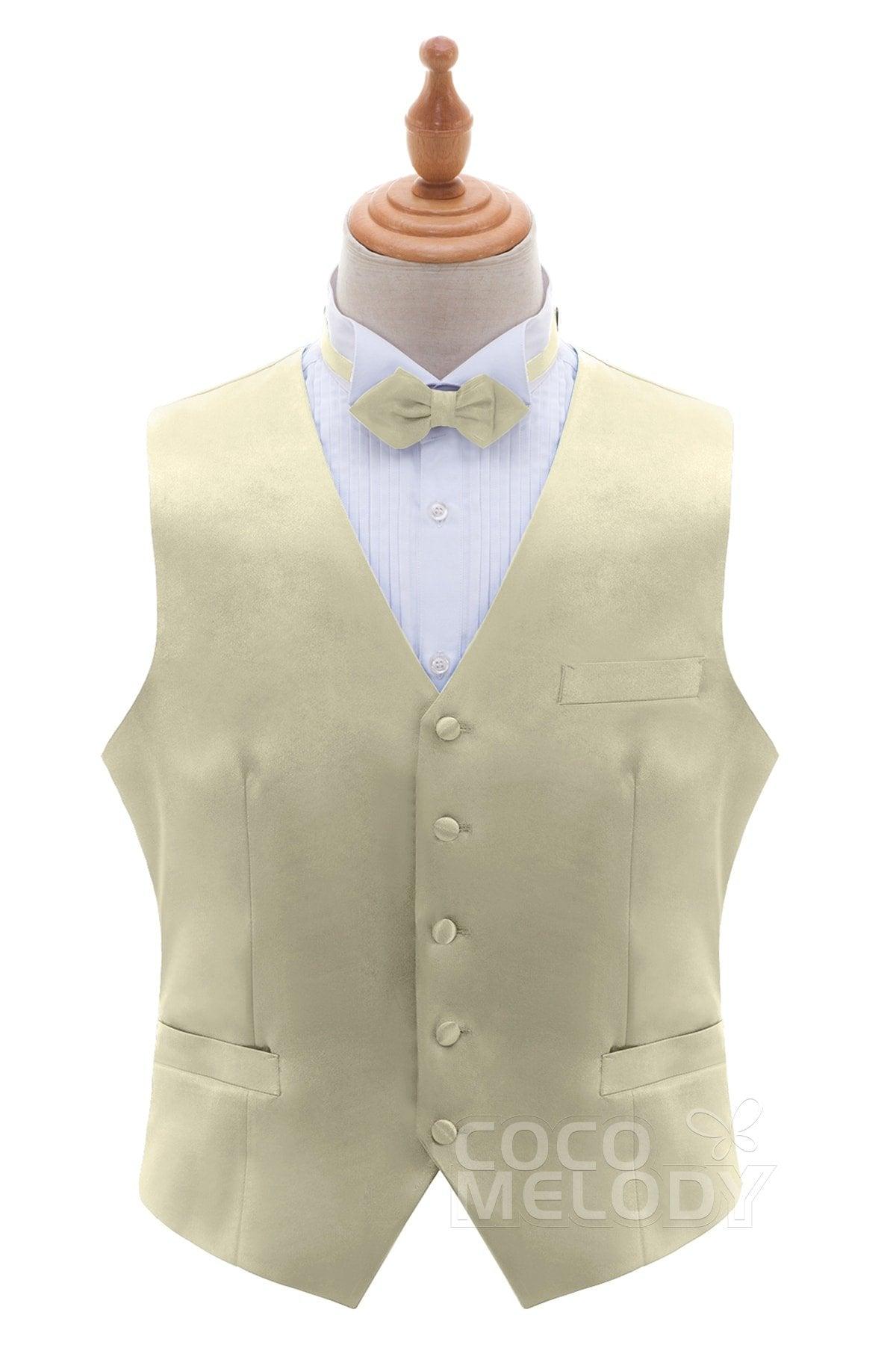Men's Elastic Silk Like Satin Vests CZ170022 - COCOMELODY