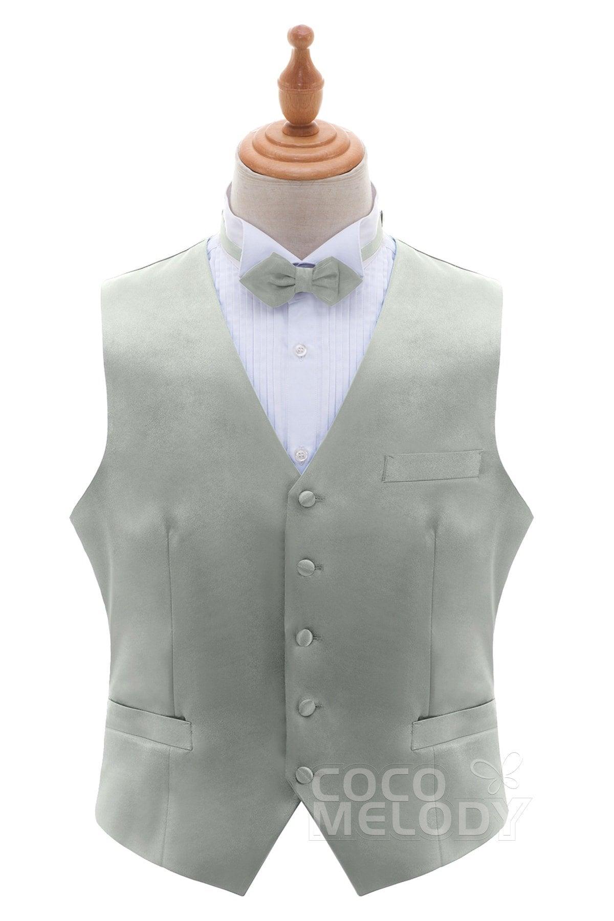 Men's Elastic Silk Like Satin Vests CZ170022 - COCOMELODY