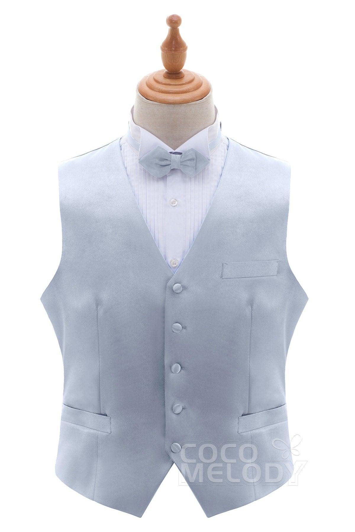 Men's Elastic Silk Like Satin Vests CZ170022 - COCOMELODY