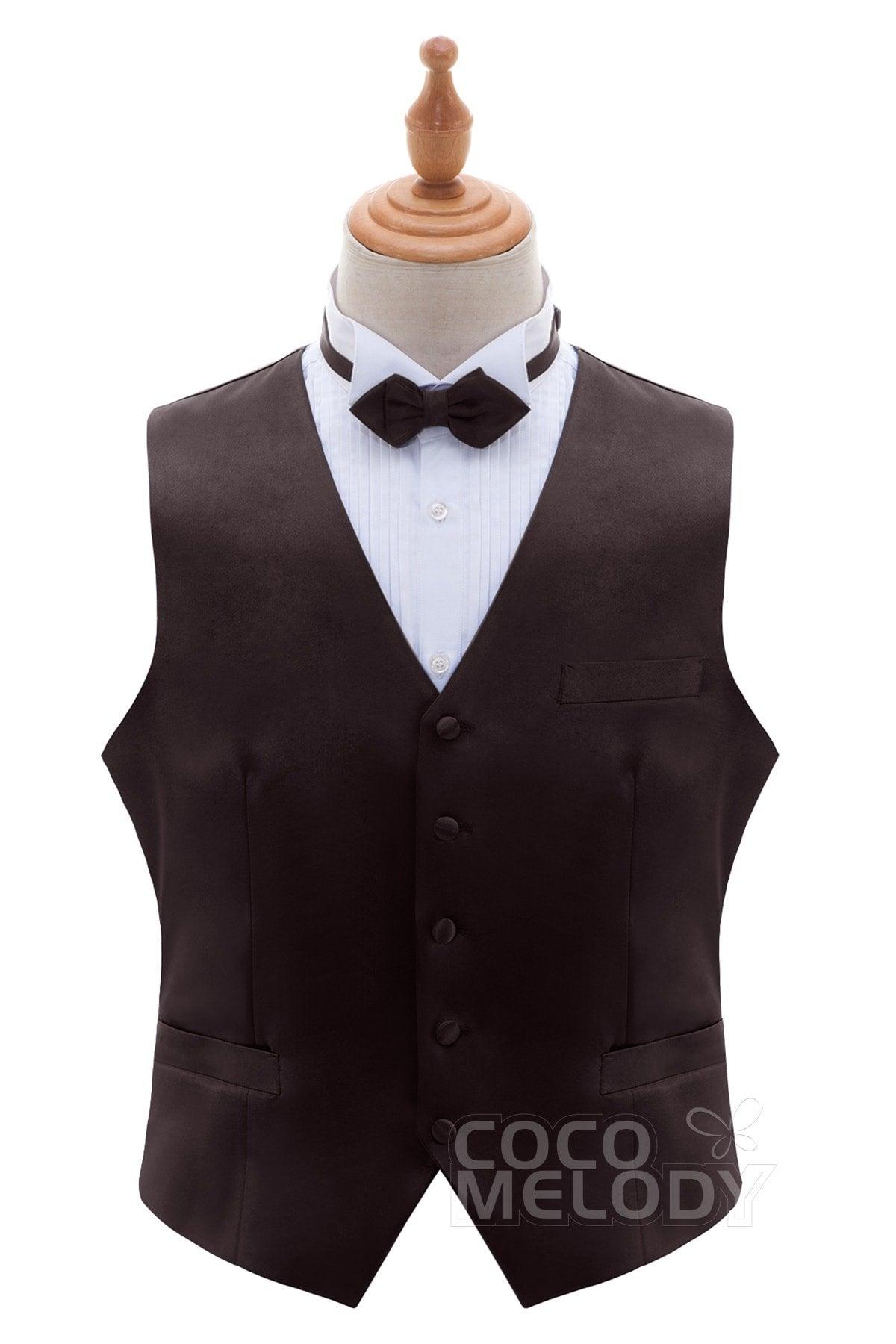 Men's Elastic Silk Like Satin Vests CZ170022 - COCOMELODY