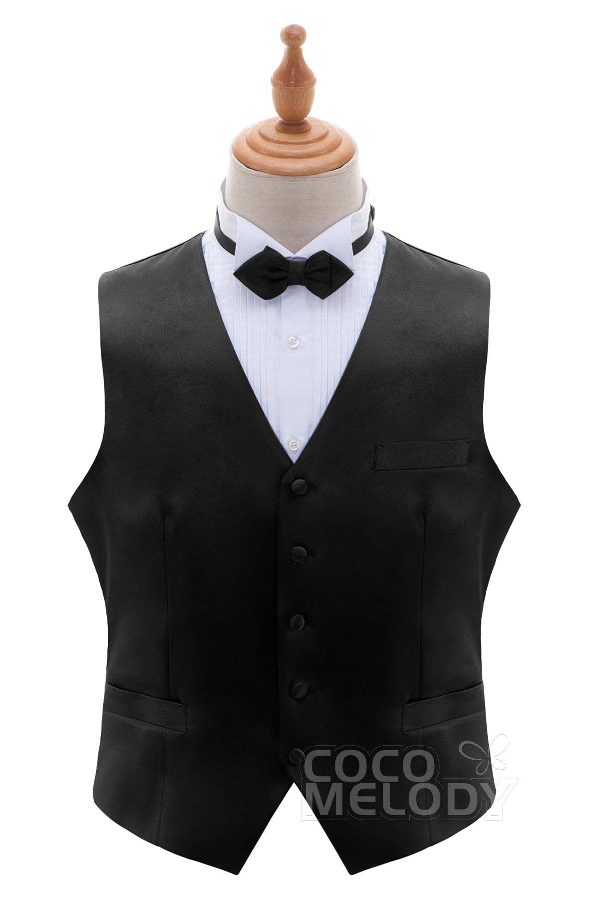Men's Elastic Silk Like Satin Vests CZ170022 - COCOMELODY