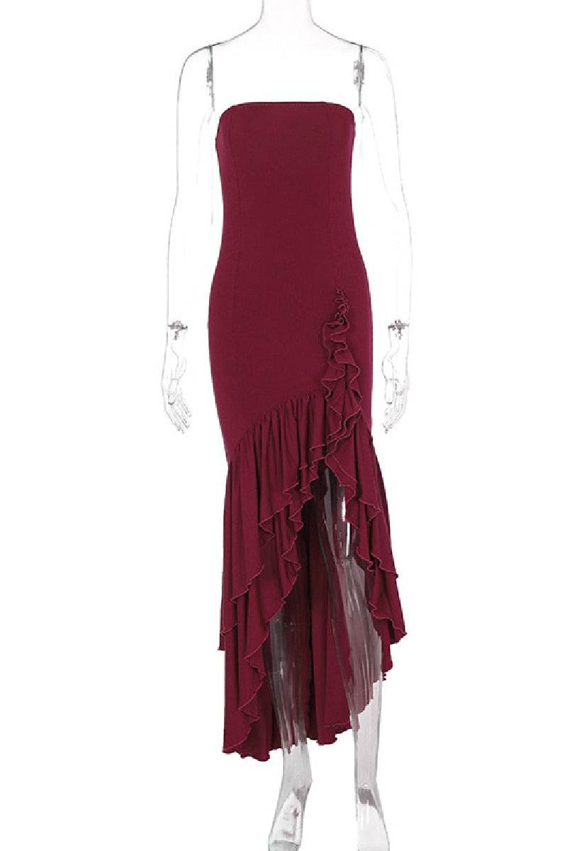 Mermaid High-Low Stretch Formal Evening Dresses 746074126248 - COCOMELODY