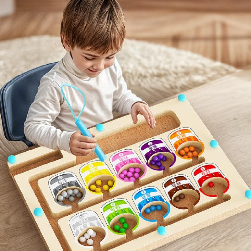 Children's magnetic wooden bead maze toy 844735599183 - COCOMELODY