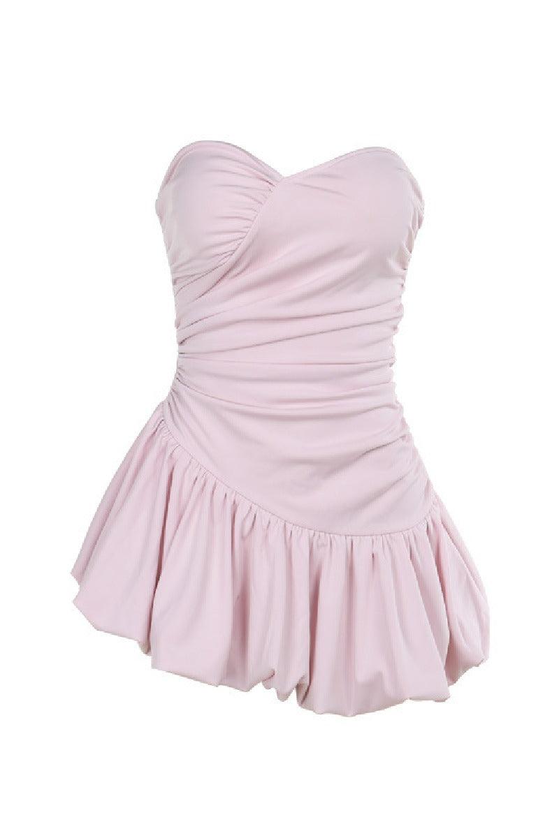 Slimming cocktail dress with chest tuck and waist tuck 819182826718 - COCOMELODY