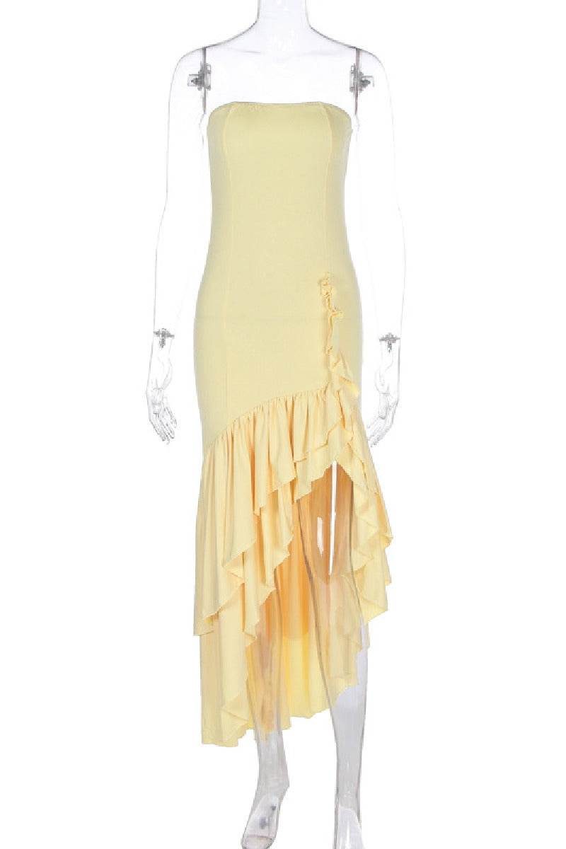 Mermaid High-Low Stretch Formal Evening Dresses 746074126248 - COCOMELODY