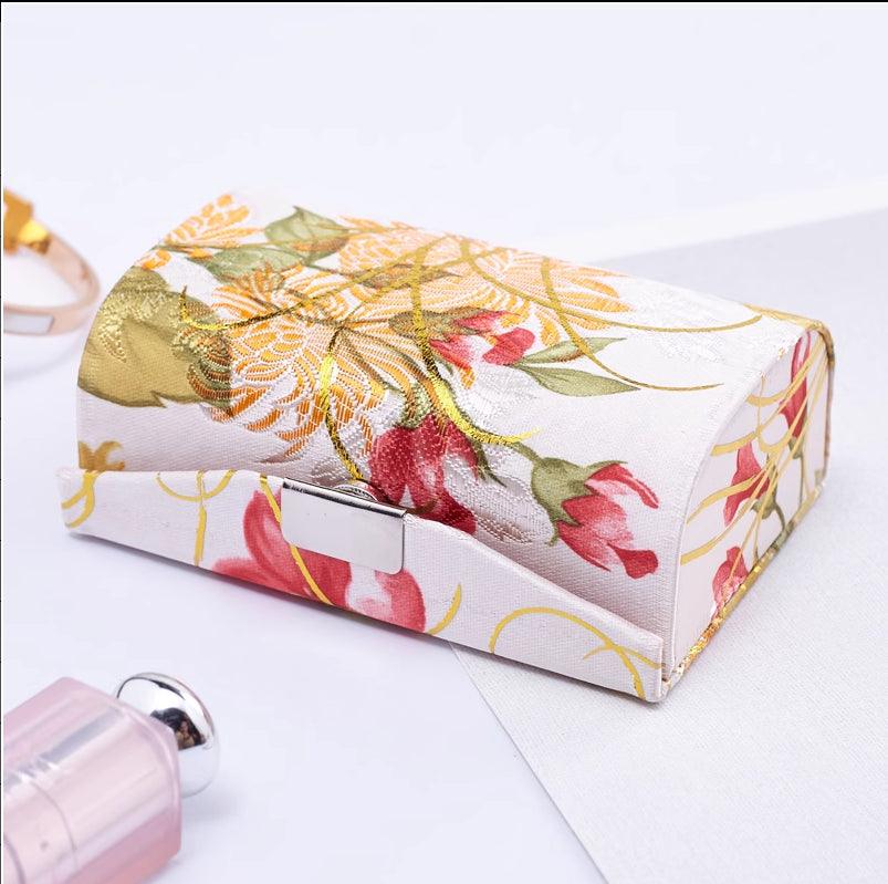 Featured brocade embroidery lipstick case Chinese lipstick case with mirror 563187976000 - COCOMELODY