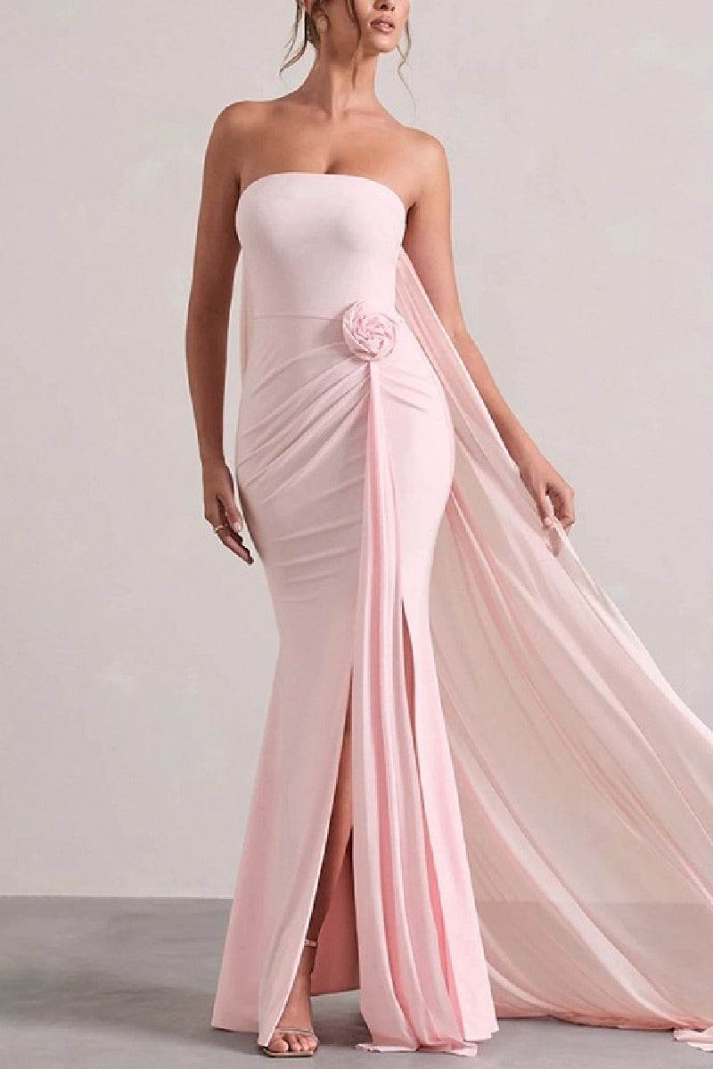 Sheath-Column Maxi Stretch Fabric Formal Evening Dresses 935582680093 - COCOMELODY