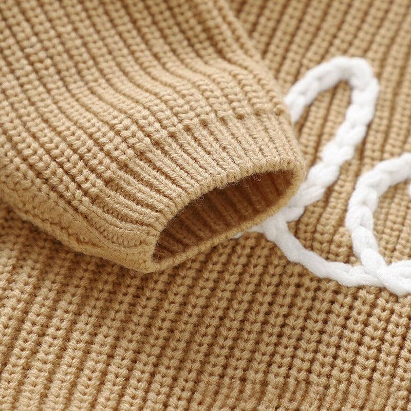 Autumn/Winter baby cute knitted hand-crocheted floral pattern top 857541378414 - COCOMELODY
