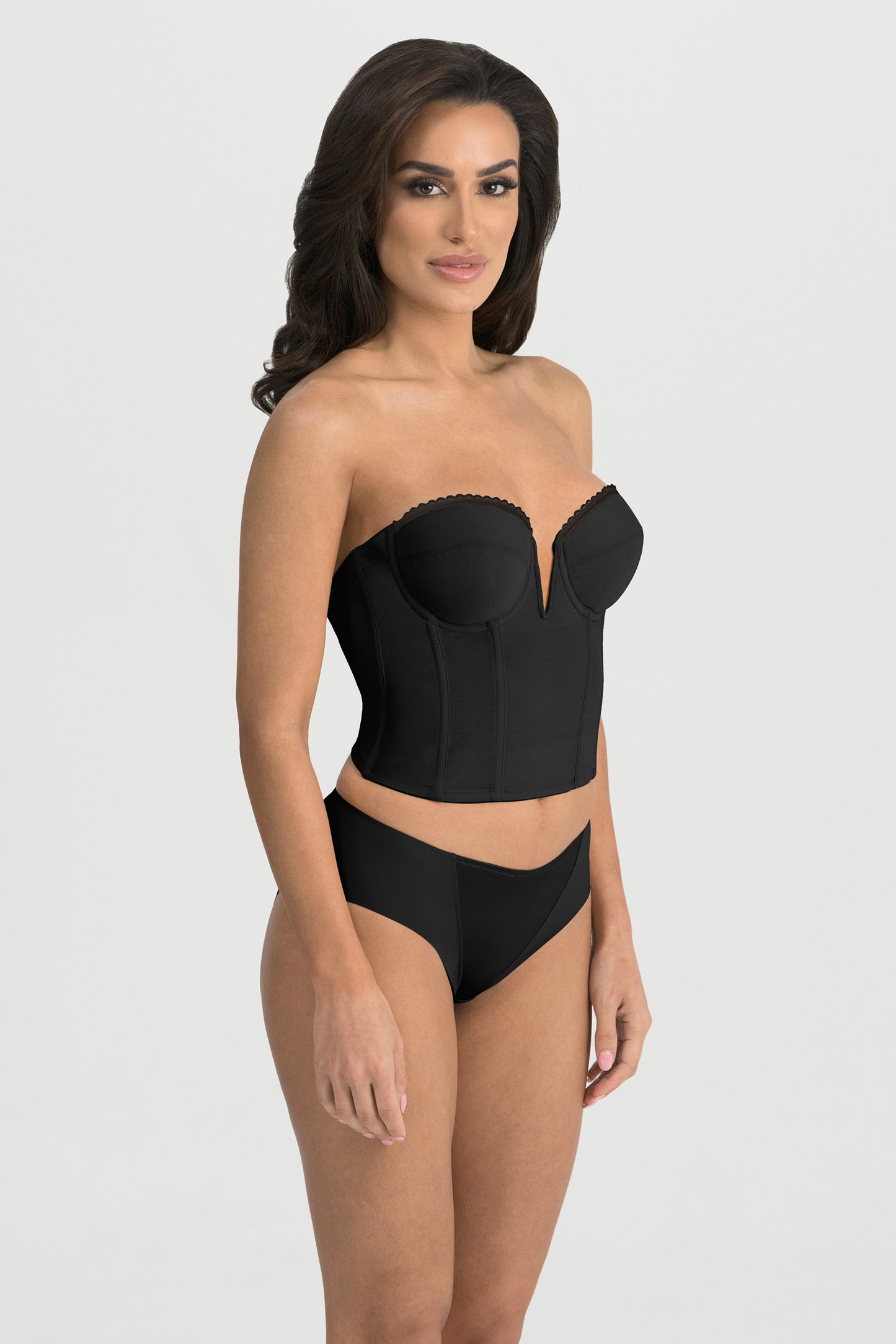 V Wire Backless Strapless Corset Bridal Bra 6390
