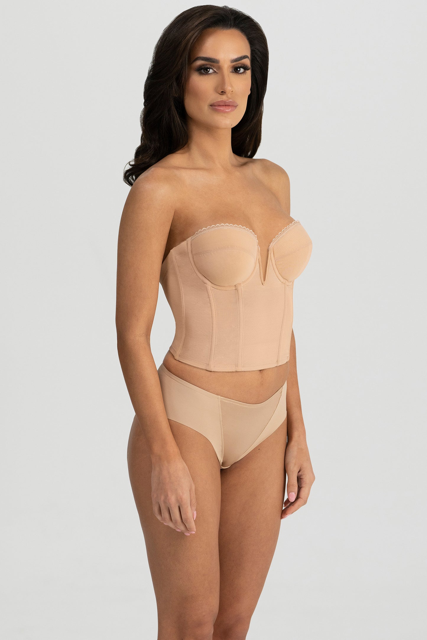 V Wire Backless Strapless Corset Bridal Bra 6390