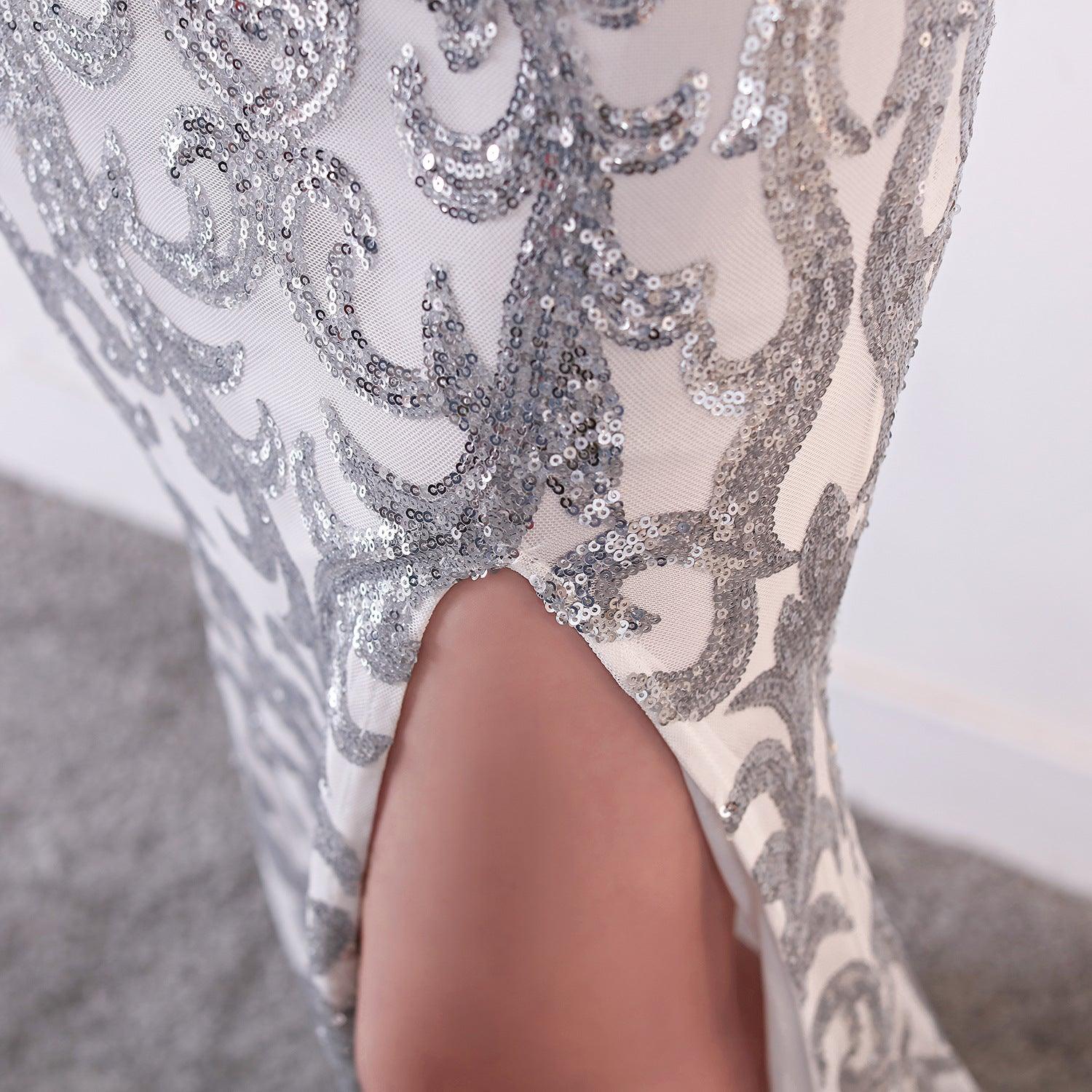 Trumpet-Mermaid Floor Length Sequins Dress 682171341454 - COCOMELODY