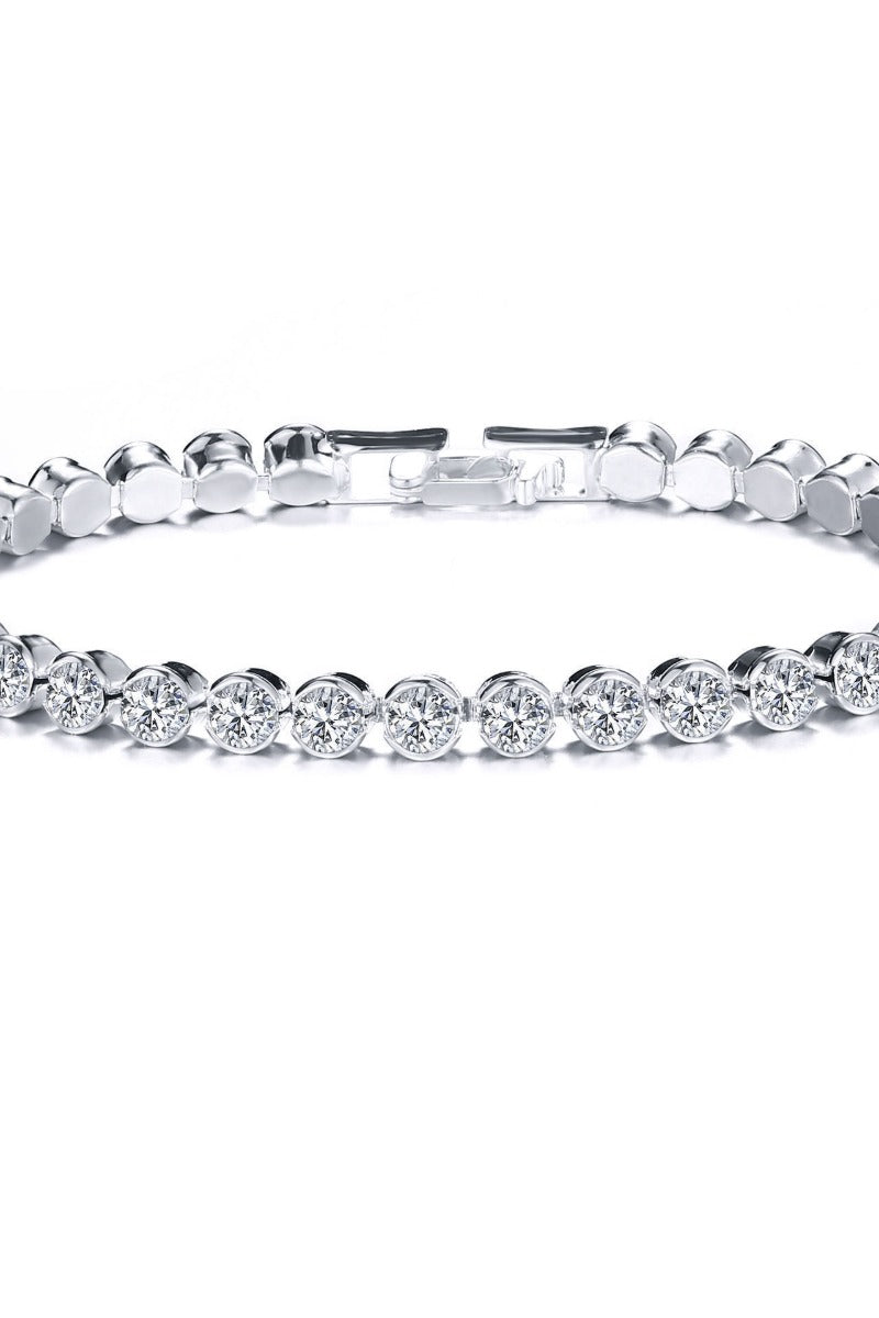 Classic Crystal Tennis Bracelet Plated Dainty Everyday Jewelry 904471935280