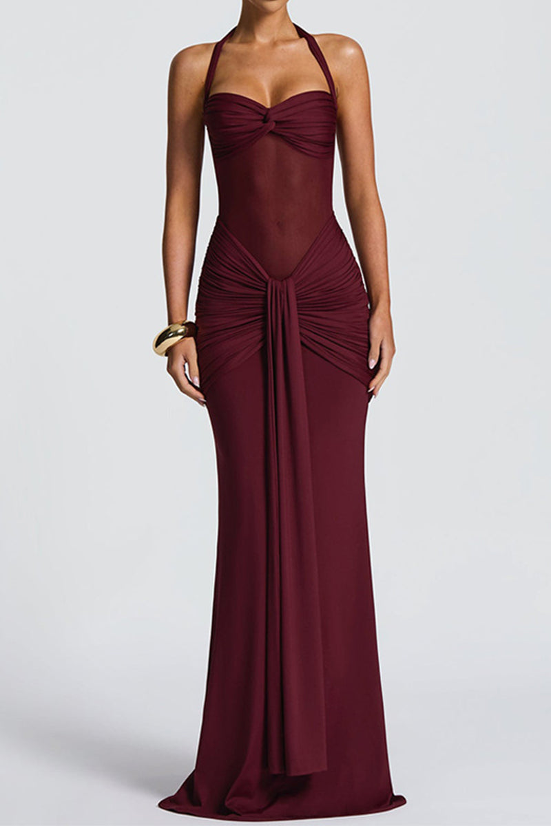 Trumpet-Mermaid Maxi Polyester Semi-Formal Dresses 949331507745