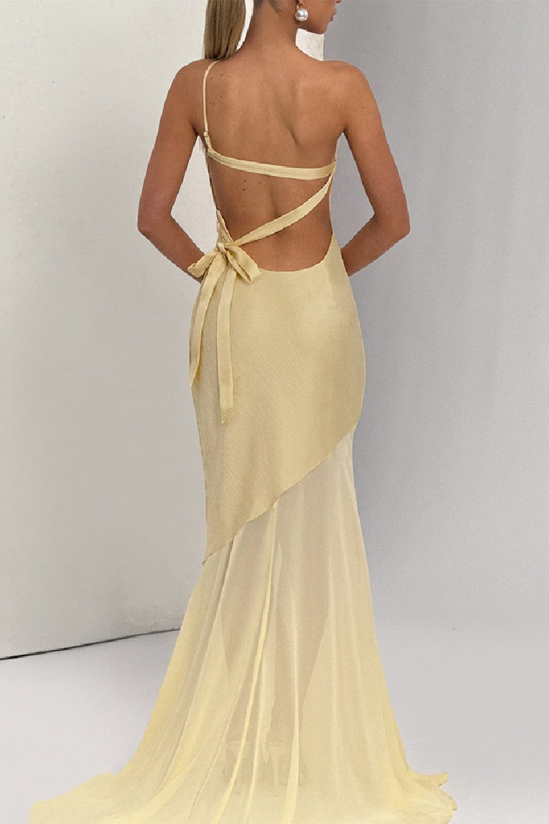 Trumpet-Mermaid Maxi Chiffon Dress 944968019143