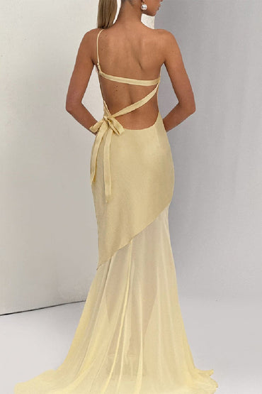 Trumpet-Mermaid Maxi Chiffon Dress 944968019143