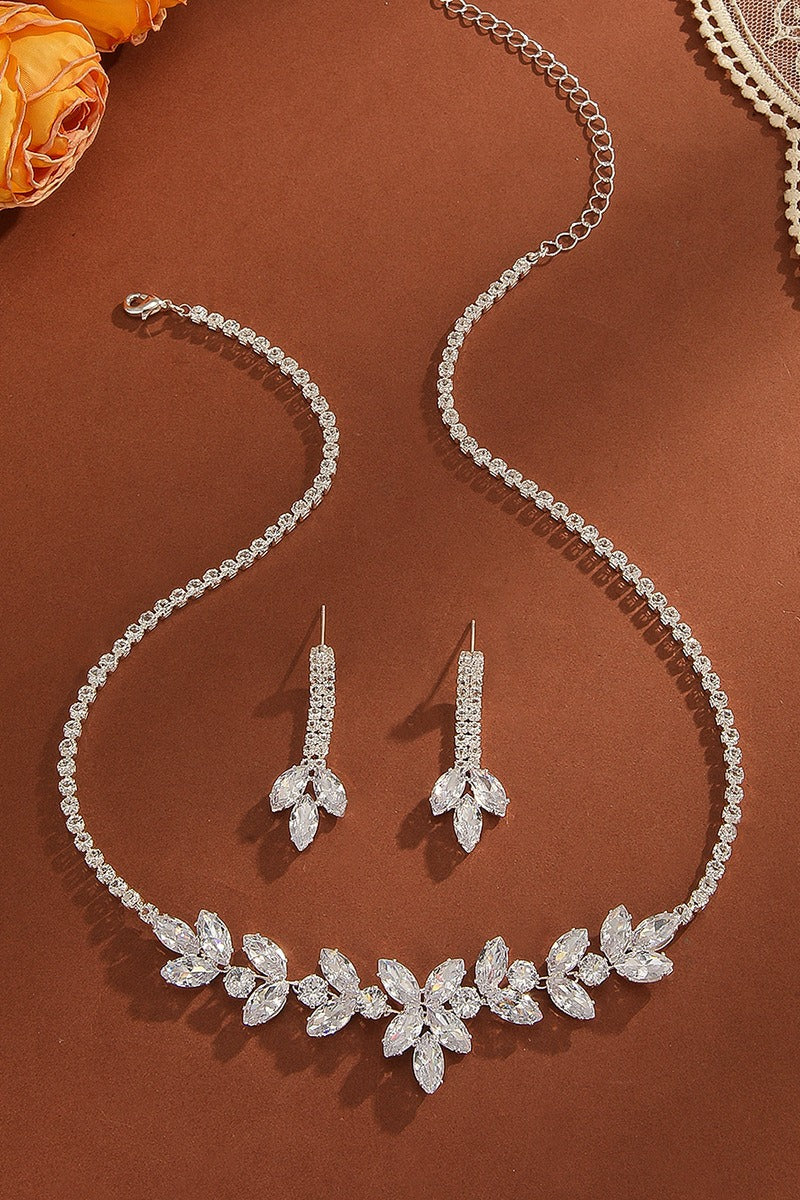 Elegant Rhinestone Wedding Earrings/Necklace Jewelry Sets (Set of 2)  896520168926